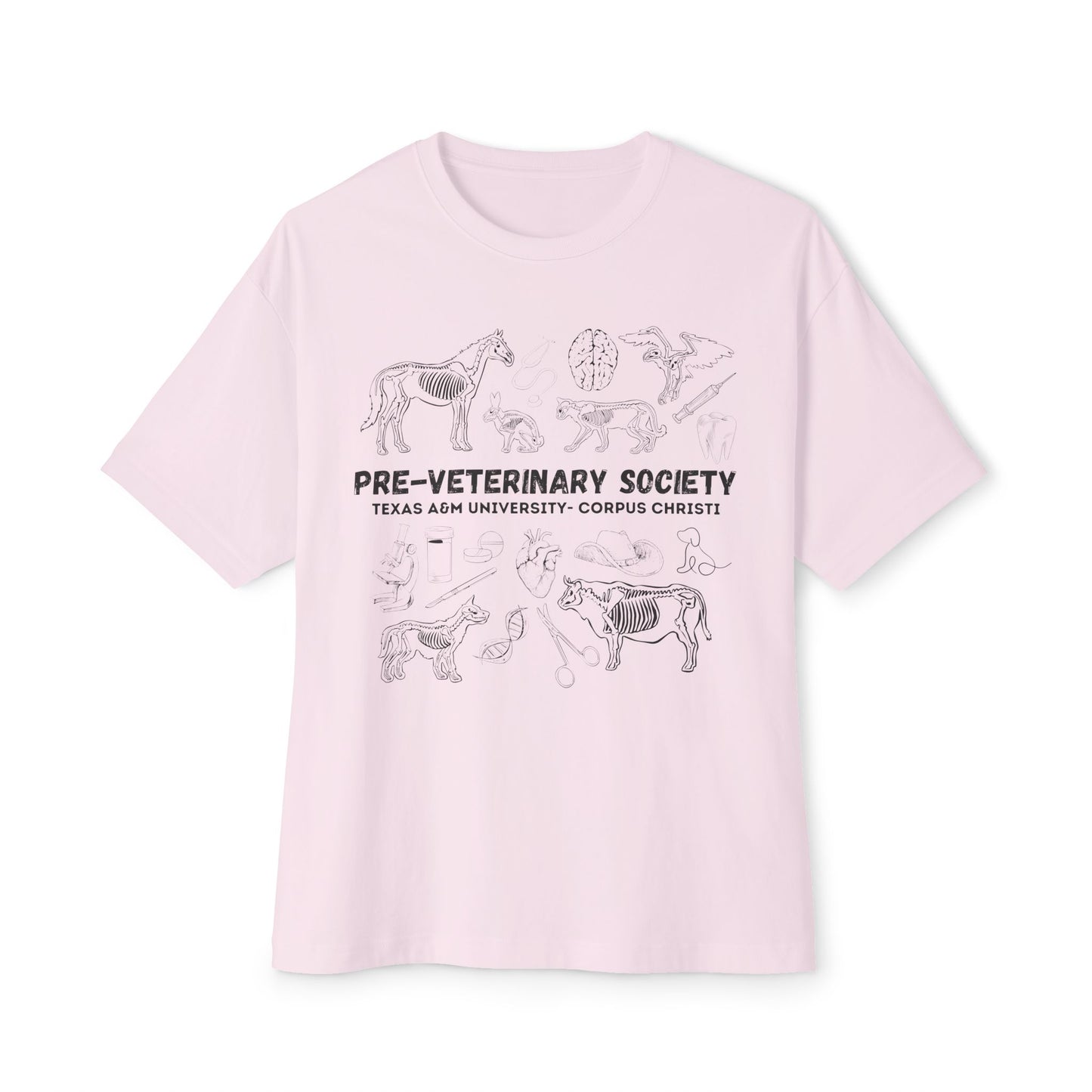 Pre-Vet Society Animal Anatomy Bella Canvas Oversized Boxy Tee Unisex