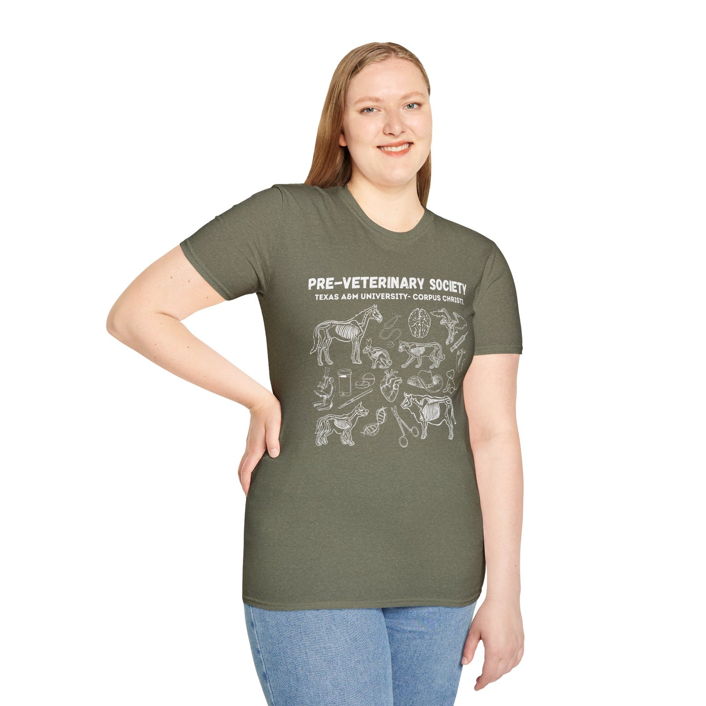 Pre-Vet Society Animal Anatomy Design Gildan Softstyle T-Shirt Unisex