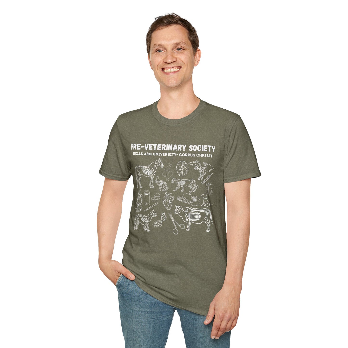 Pre-Vet Society Animal Anatomy Design Gildan Softstyle T-Shirt Unisex