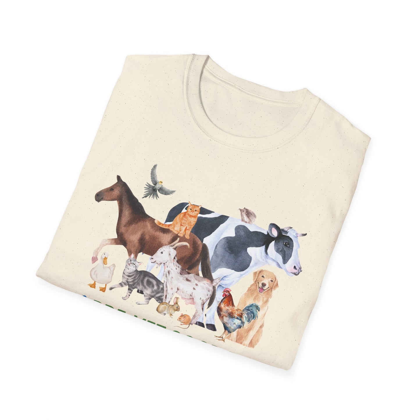 Pre-Vet Society Watercolor Animals Design Gildan Softstyle T-Shirt Unisex