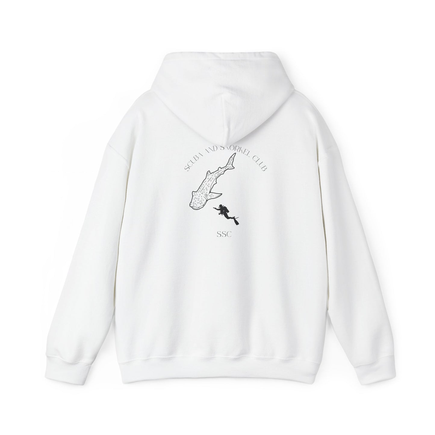SSC Pullover Hoodie | Front Logo & Whale Shark Back (Unisex) – Perfect for Cozy Days and Gifts