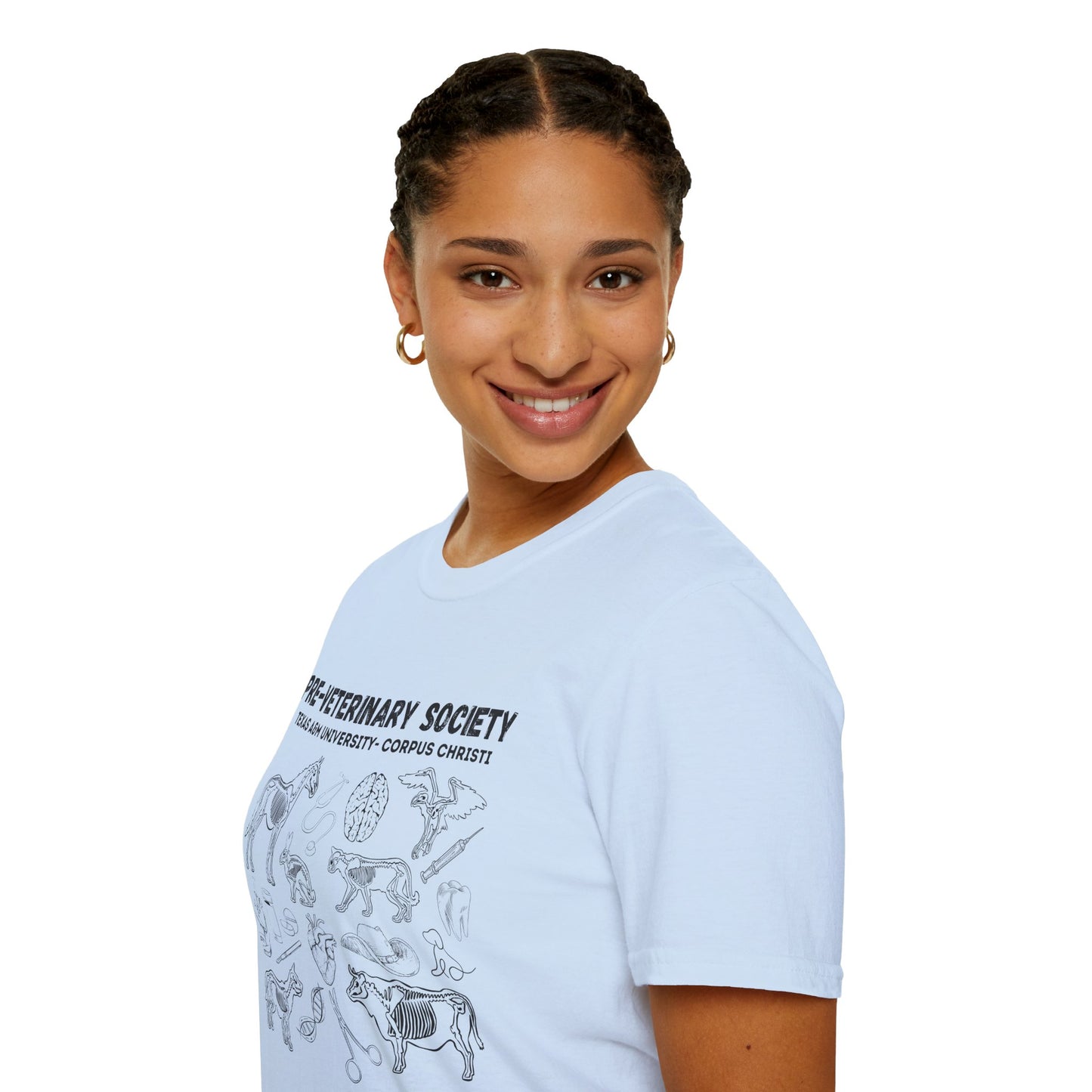 Pre-Vet Society Animal Anatomy Design Gildan Softstyle T-Shirt Unisex