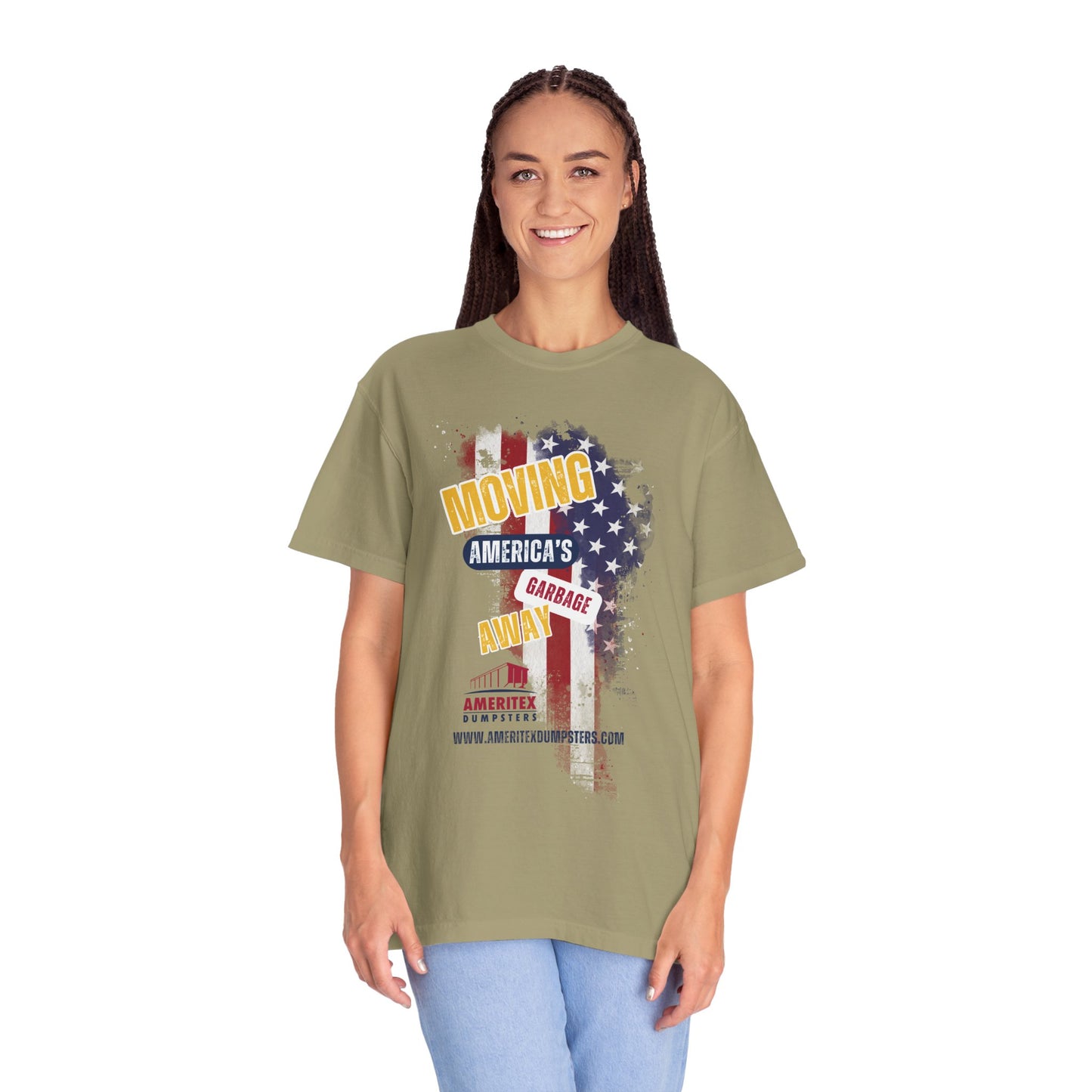 Ameritex Dumpsters "Moving America's Garbage Away" Style 2 Comfort Colors Garment-Dyed T-shirt Unisex