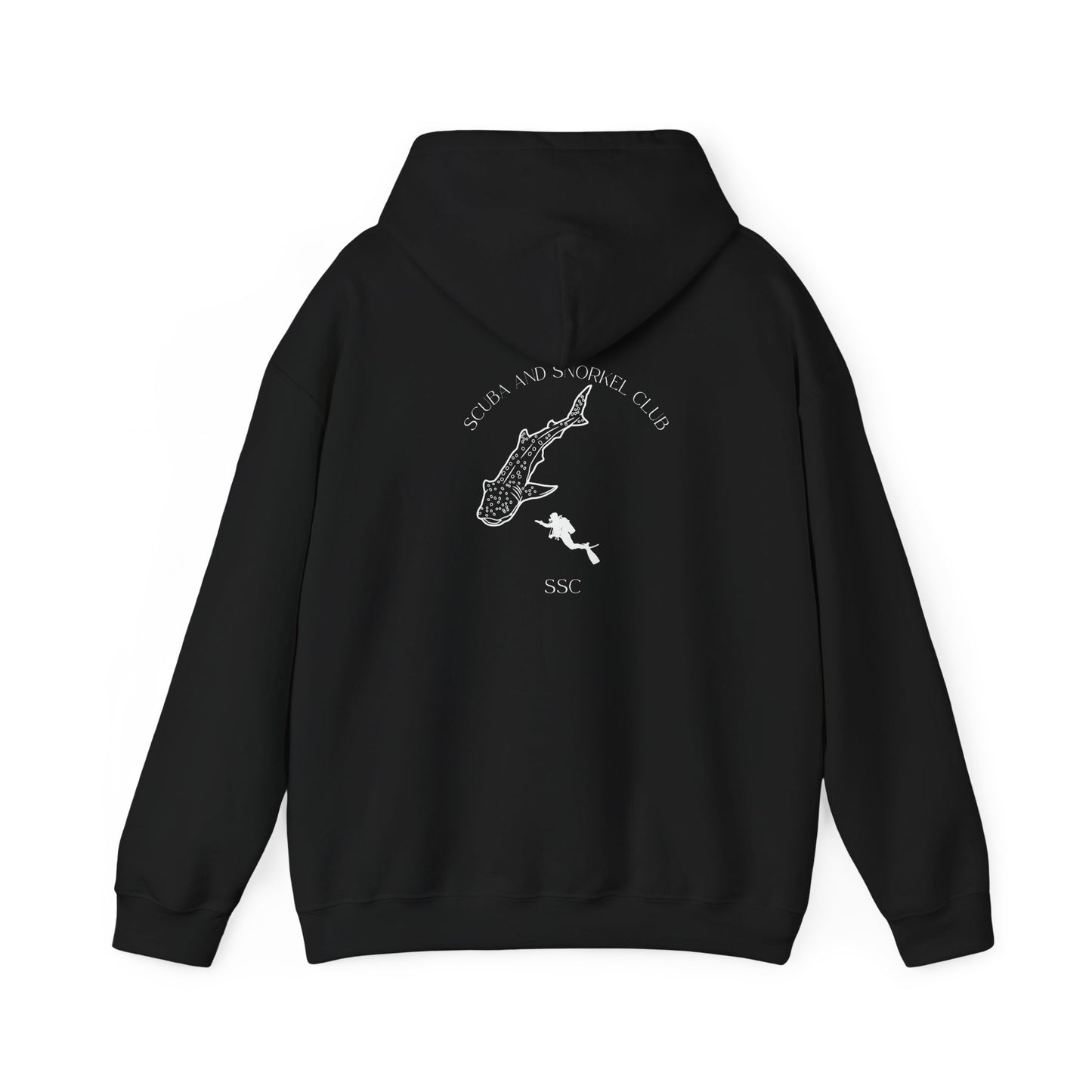 SSC Pullover Hoodie | Front Logo & Whale Shark Back (Unisex) – Perfect for Cozy Days and Gifts