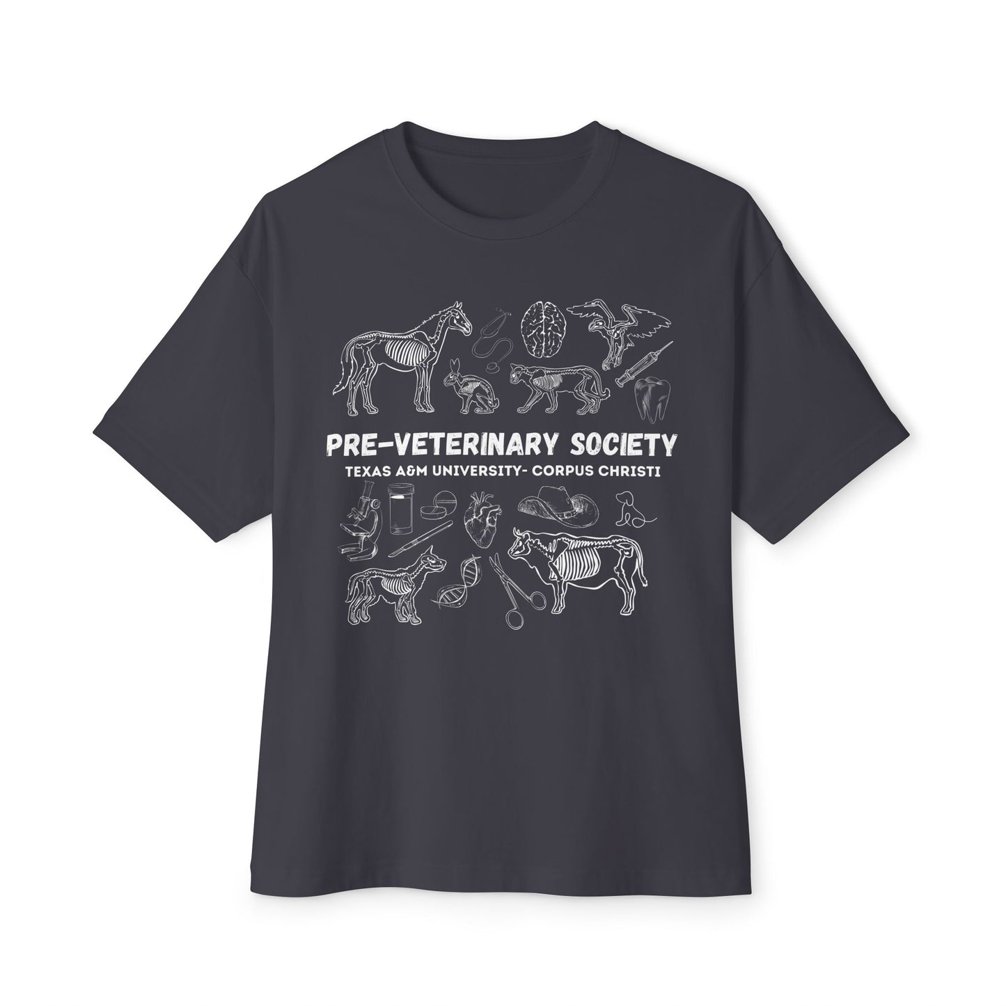 Pre-Vet Society Animal Anatomy Bella Canvas Oversized Boxy Tee Unisex
