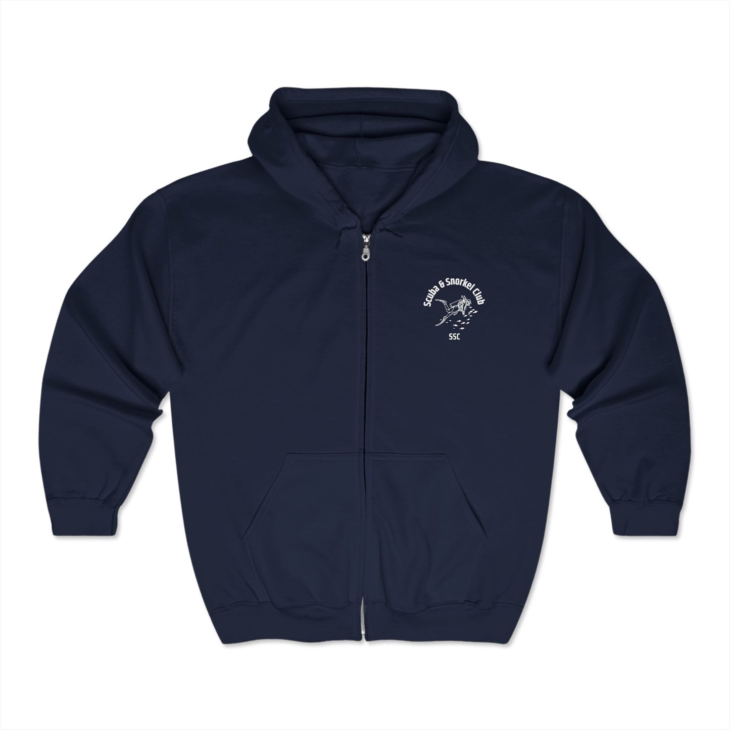 SSC Zip-Up Hoodie | Front Logo & Whale Shark Back (Unisex) – Soft, Cozy & Stylish Club Sweatshirt