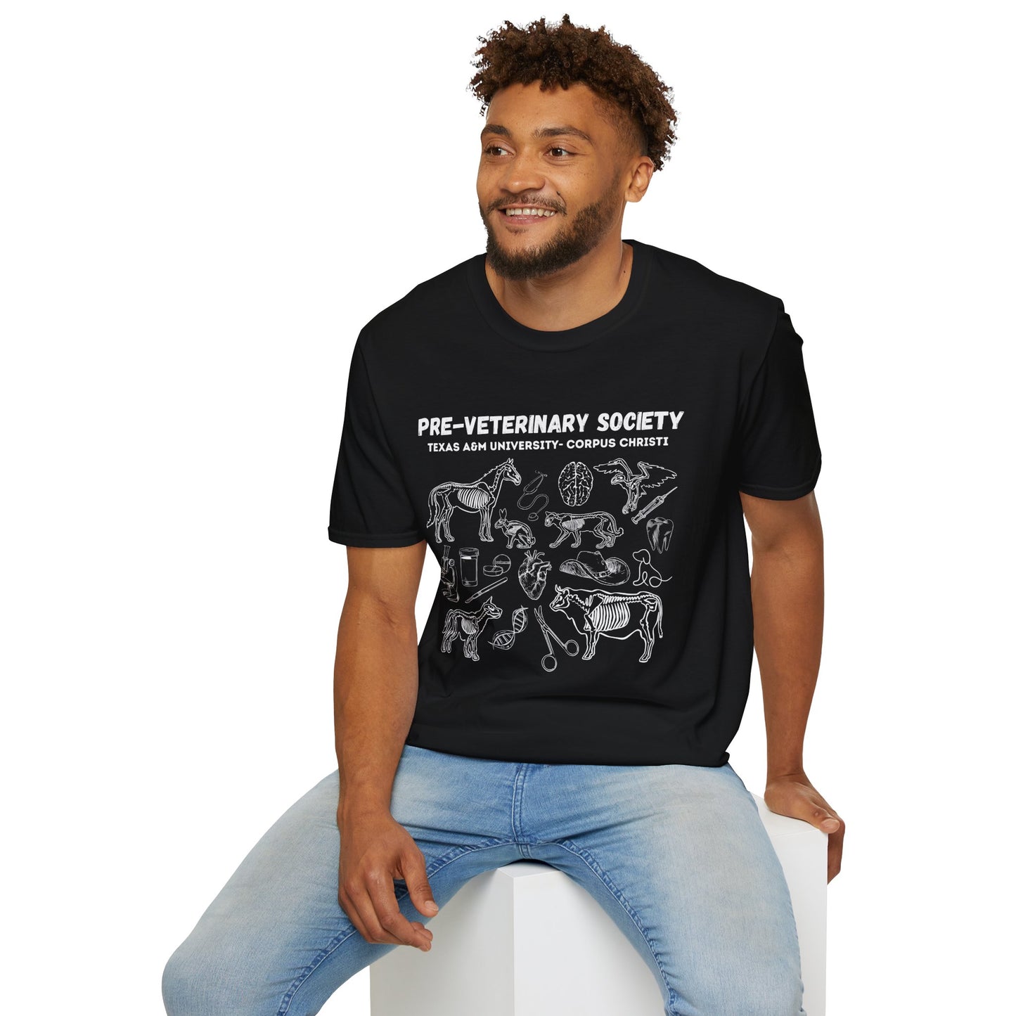 Pre-Vet Society Animal Anatomy Design Gildan Softstyle T-Shirt Unisex