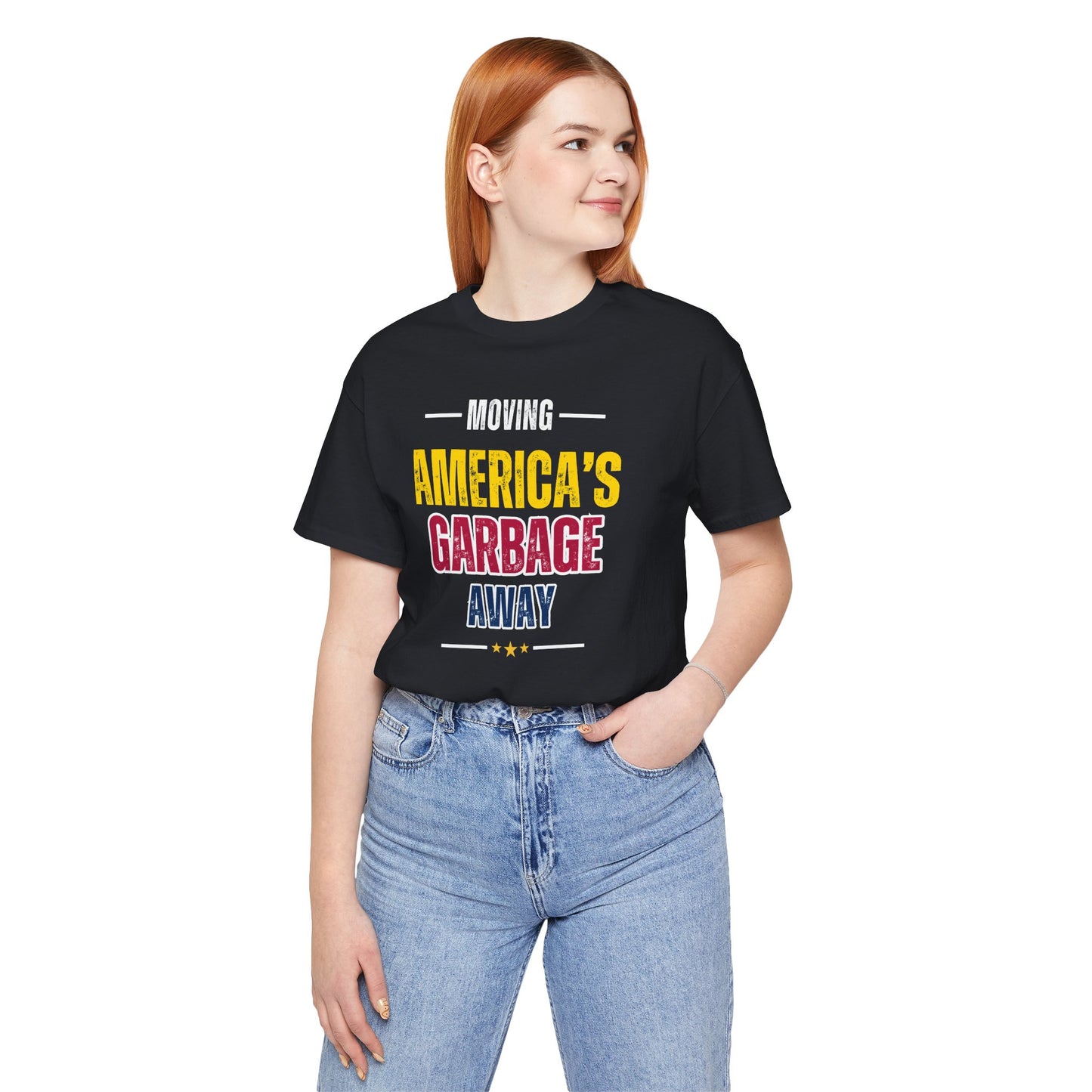 Ameritex Dumpsters "Moving America's Garbage Away" Unisex Bella Canvas Jersey Short Sleeve Tee