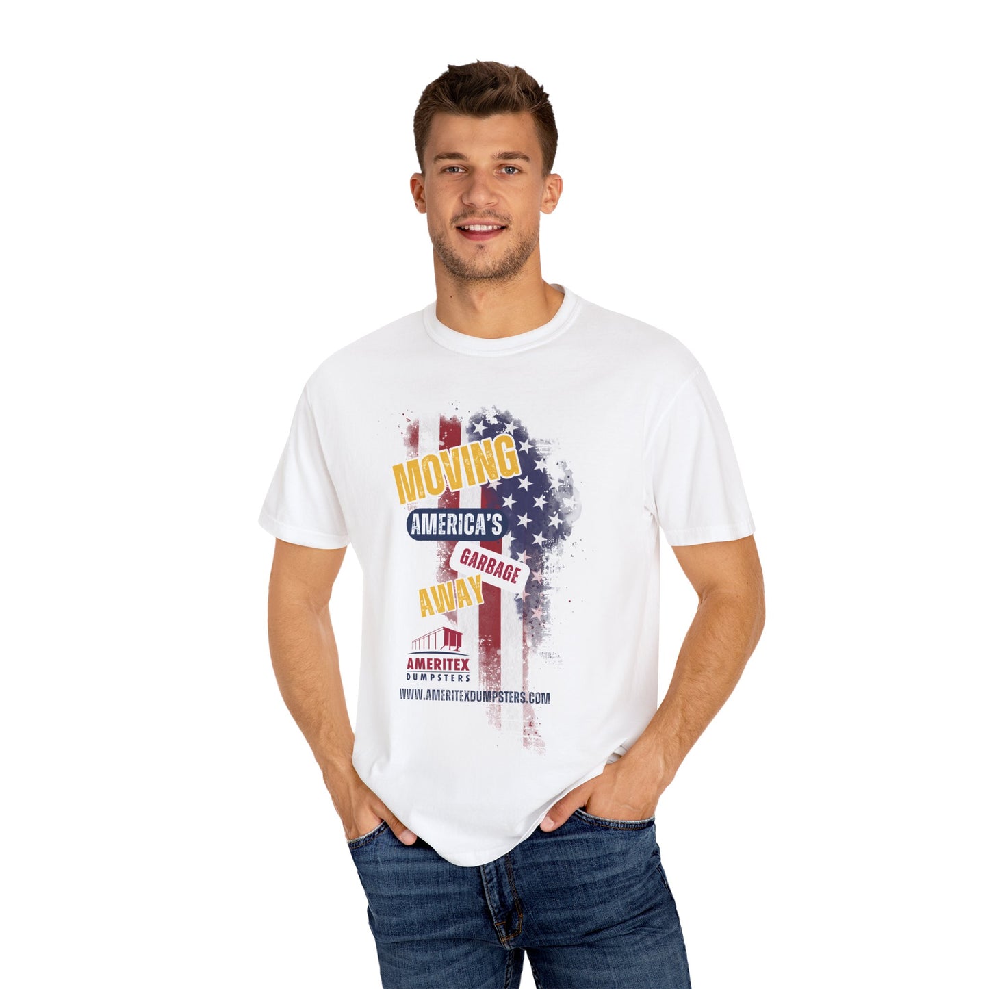 Ameritex Dumpsters "Moving America's Garbage Away" Style 2 Comfort Colors Garment-Dyed T-shirt Unisex