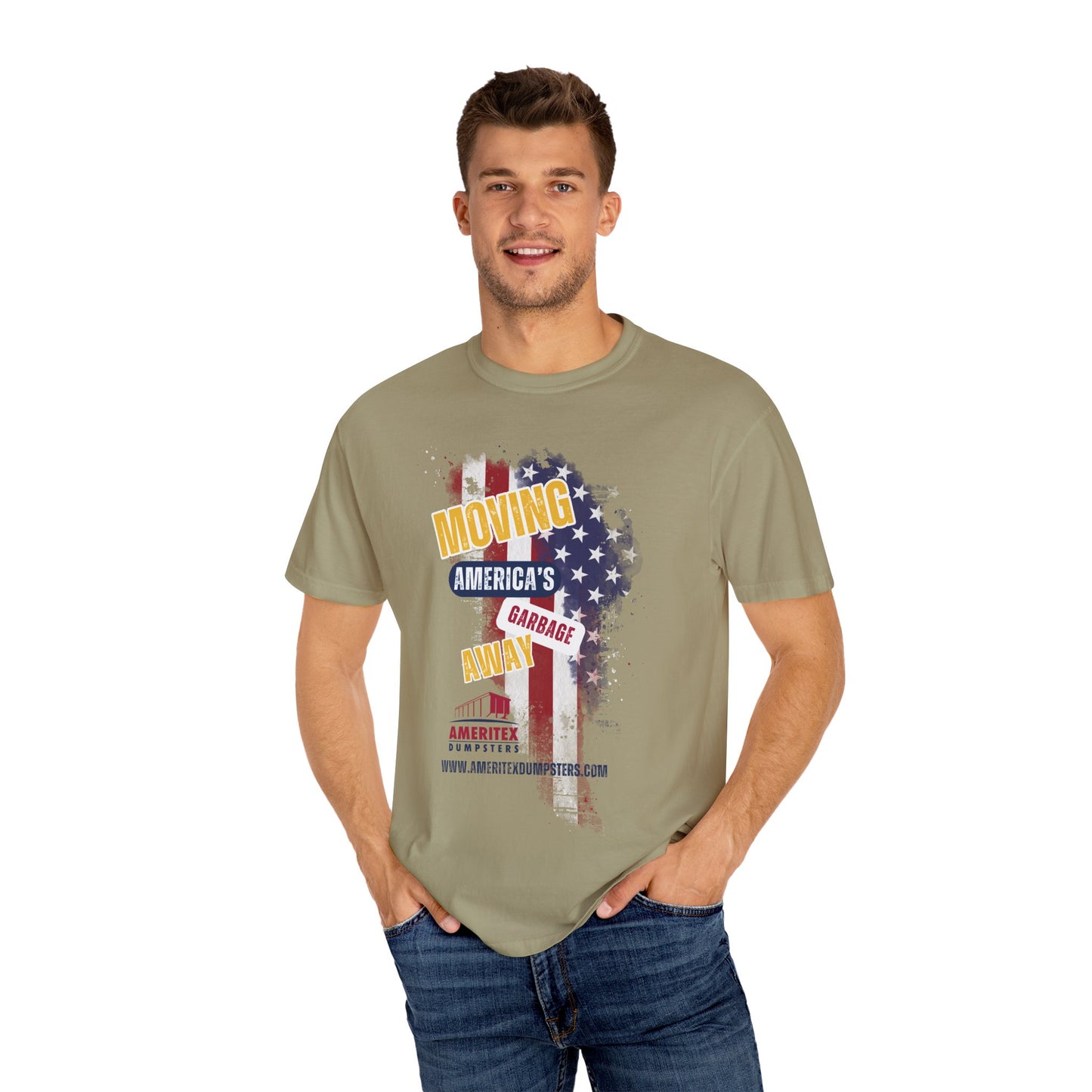 Ameritex Dumpsters "Moving America's Garbage Away" Style 2 Comfort Colors Garment-Dyed T-shirt Unisex