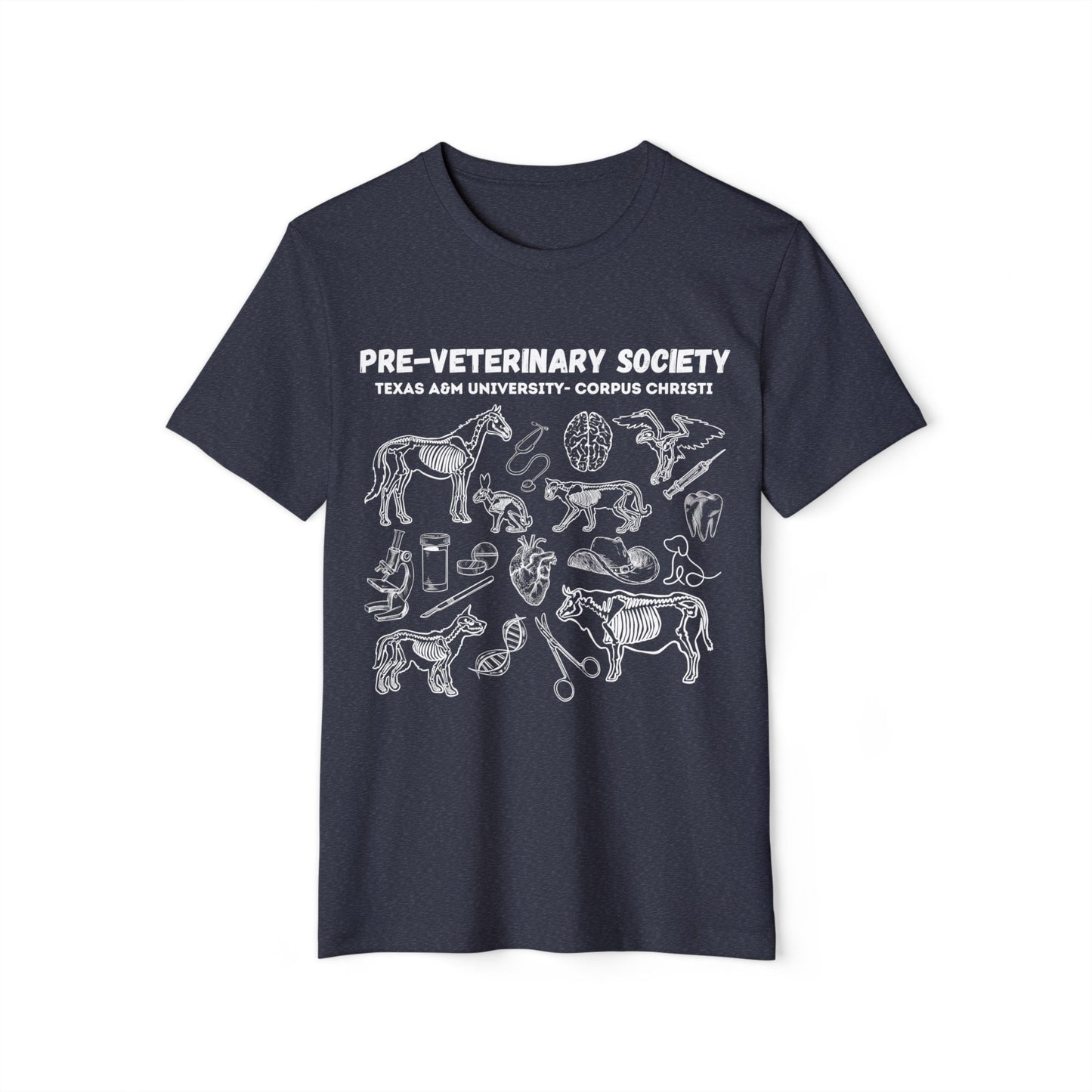 Pre-Vet Society Animal Anatomy Bella Canvas Recycled Organic T-Shirt Unisex