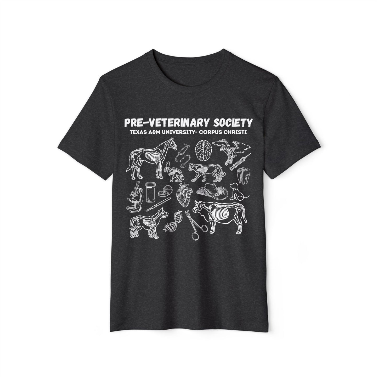 Pre-Vet Society Animal Anatomy Bella Canvas Recycled Organic T-Shirt Unisex
