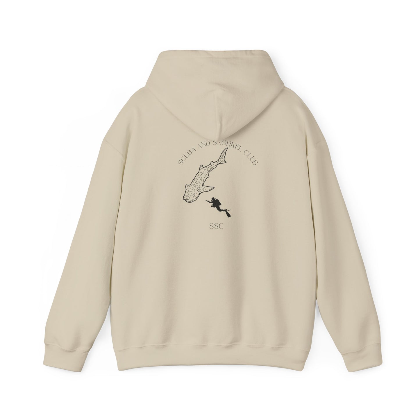 SSC Pullover Hoodie | Front Logo & Whale Shark Back (Unisex) – Perfect for Cozy Days and Gifts