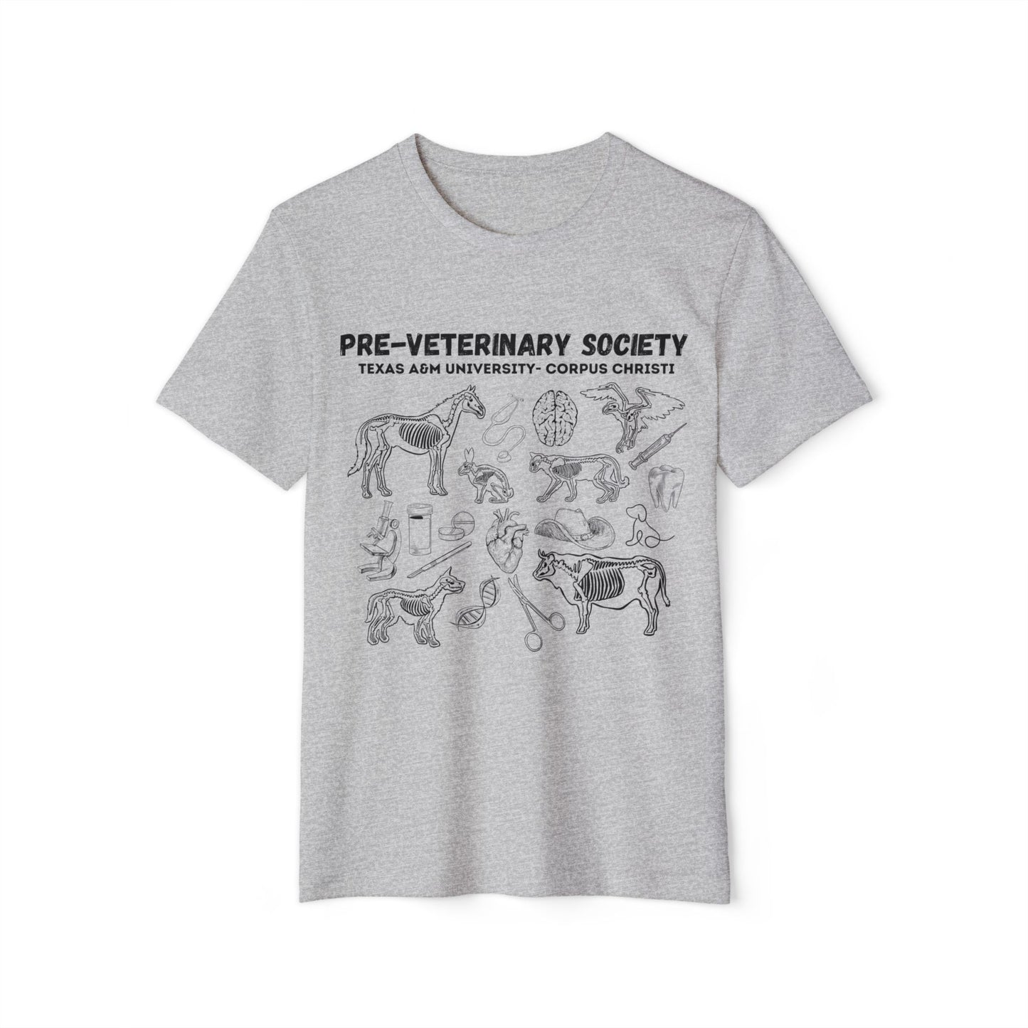 Pre-Vet Society Animal Anatomy Bella Canvas Recycled Organic T-Shirt Unisex
