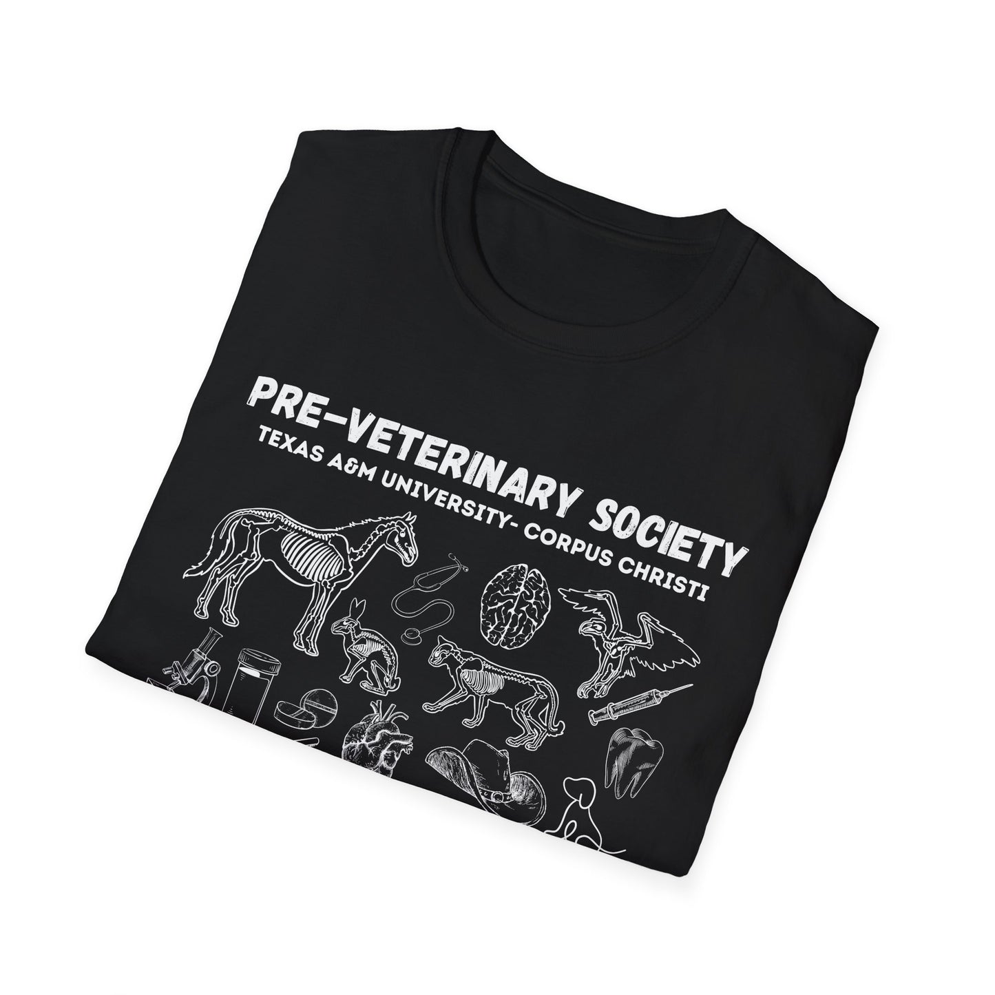 Pre-Vet Society Animal Anatomy Design Gildan Softstyle T-Shirt Unisex