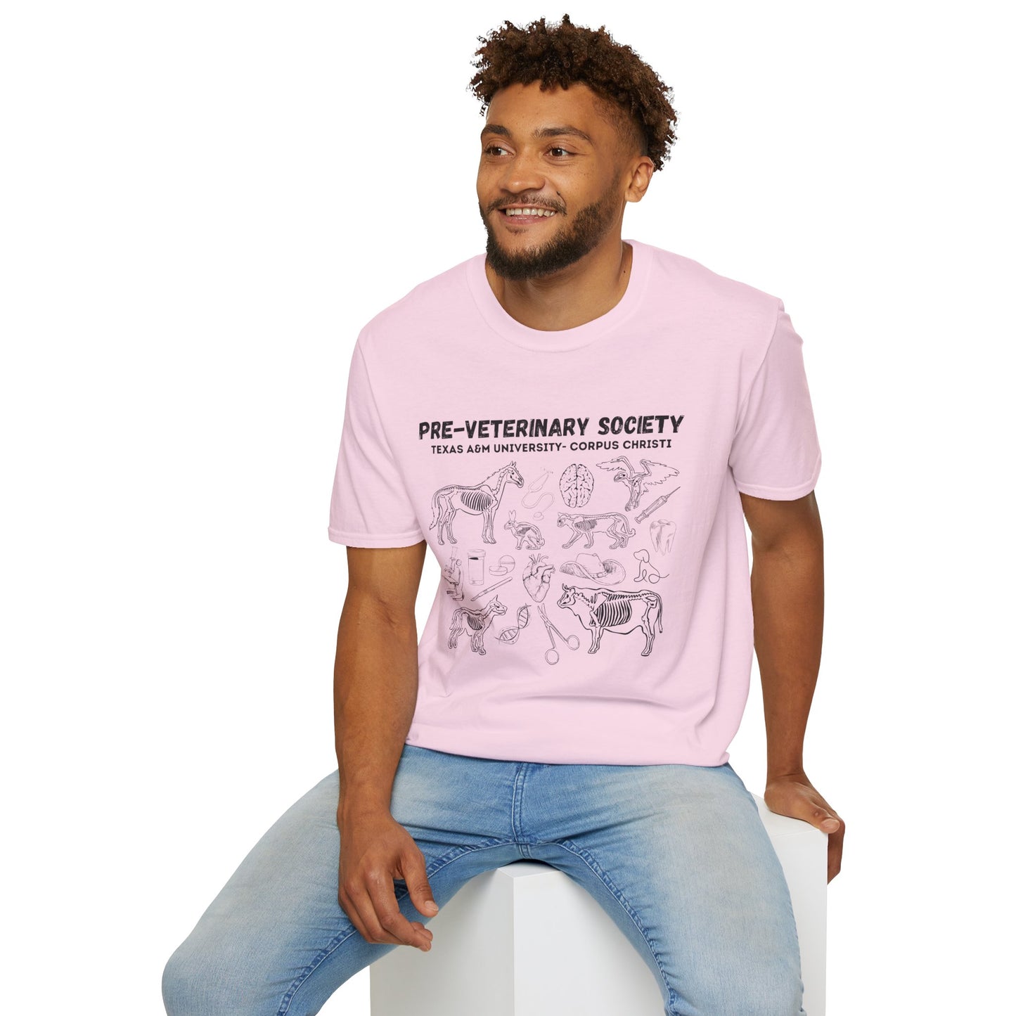 Pre-Vet Society Animal Anatomy Design Gildan Softstyle T-Shirt Unisex
