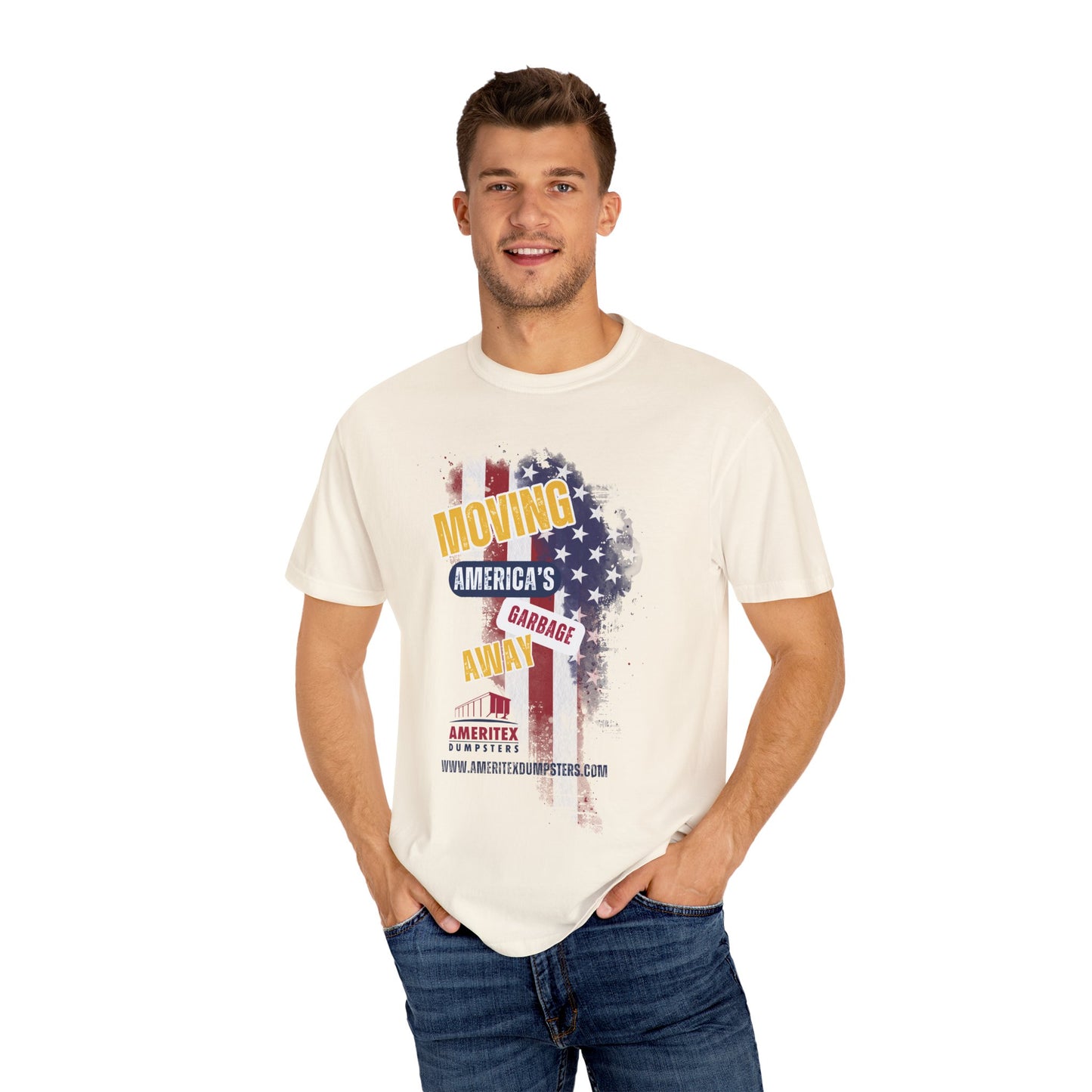 Ameritex Dumpsters "Moving America's Garbage Away" Style 2 Comfort Colors Garment-Dyed T-shirt Unisex