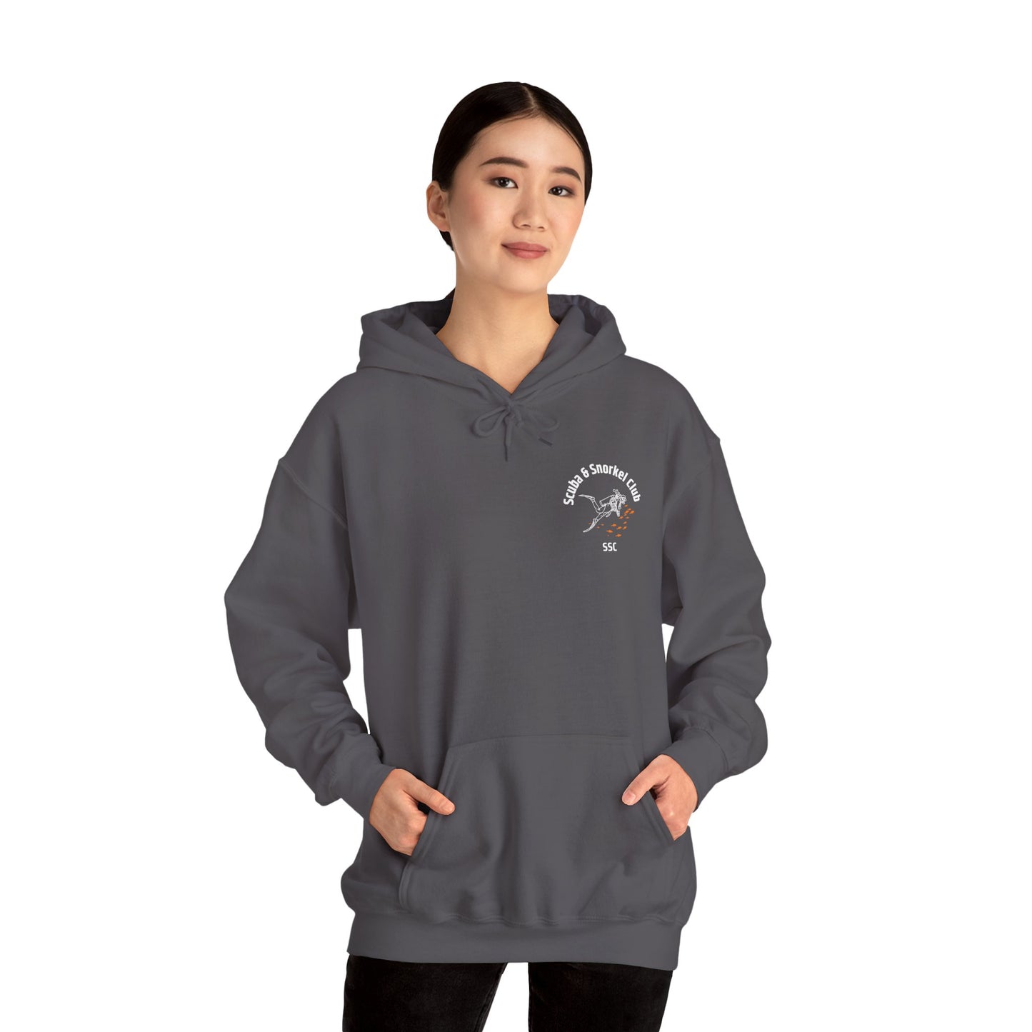 SSC Pullover Hoodie | Front Logo & Whale Shark Back (Unisex) – Perfect for Cozy Days and Gifts