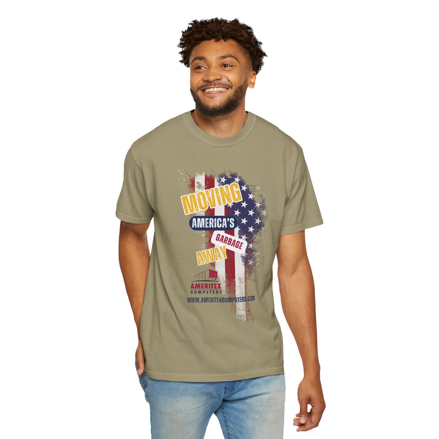 Ameritex Dumpsters "Moving America's Garbage Away" Style 2 Comfort Colors Garment-Dyed T-shirt Unisex