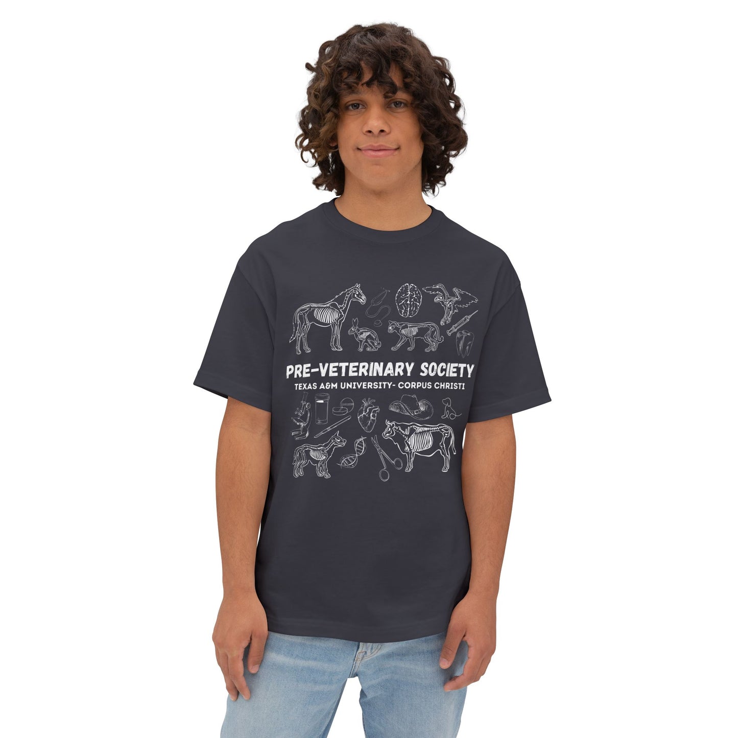 Pre-Vet Society Animal Anatomy Bella Canvas Oversized Boxy Tee Unisex