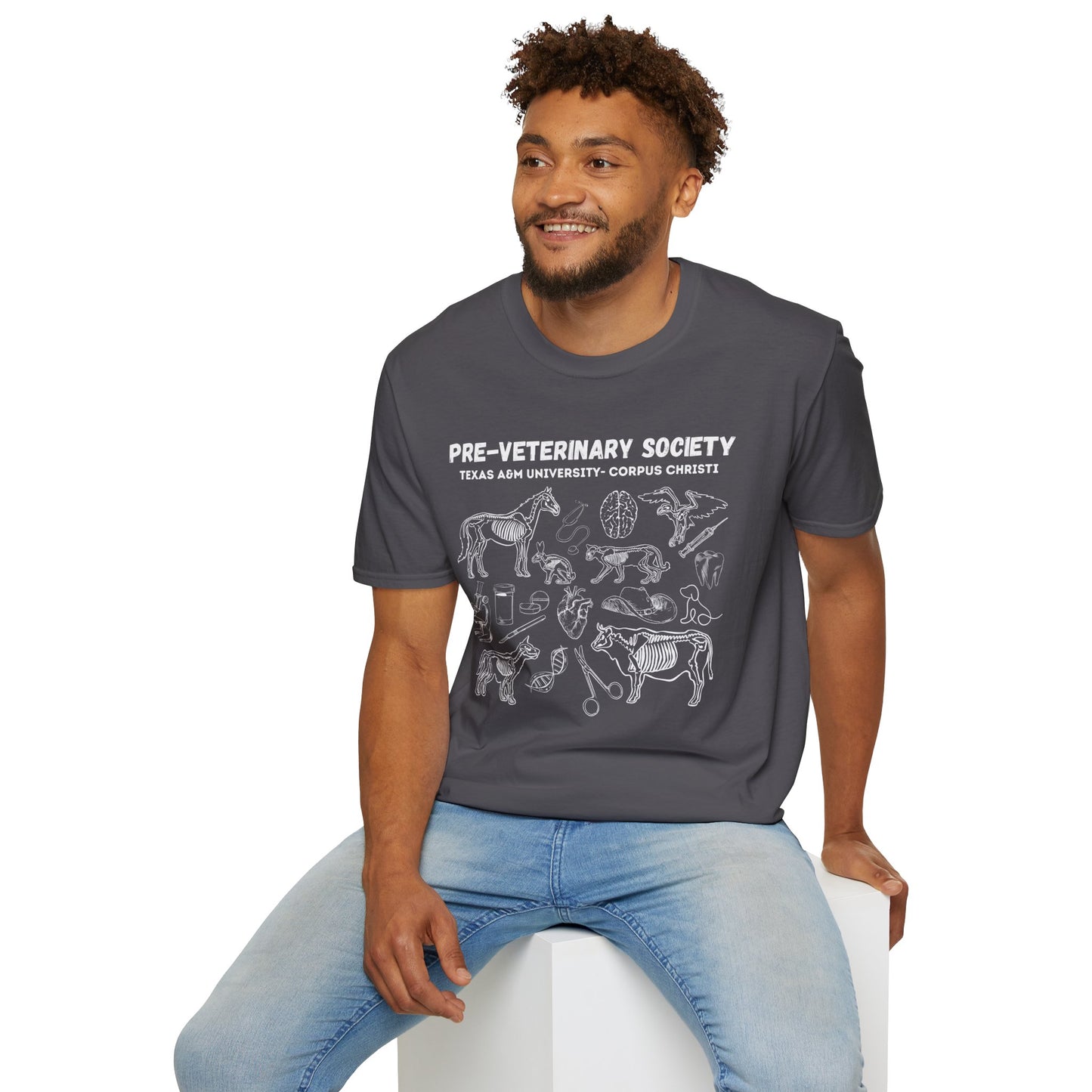 Pre-Vet Society Animal Anatomy Design Gildan Softstyle T-Shirt Unisex