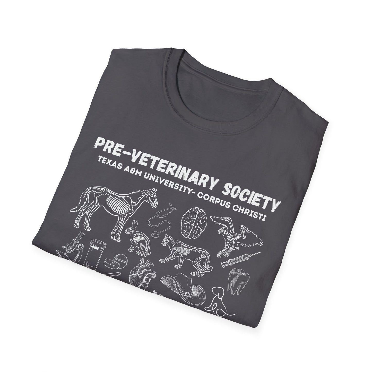 Pre-Vet Society Animal Anatomy Design Gildan Softstyle T-Shirt Unisex