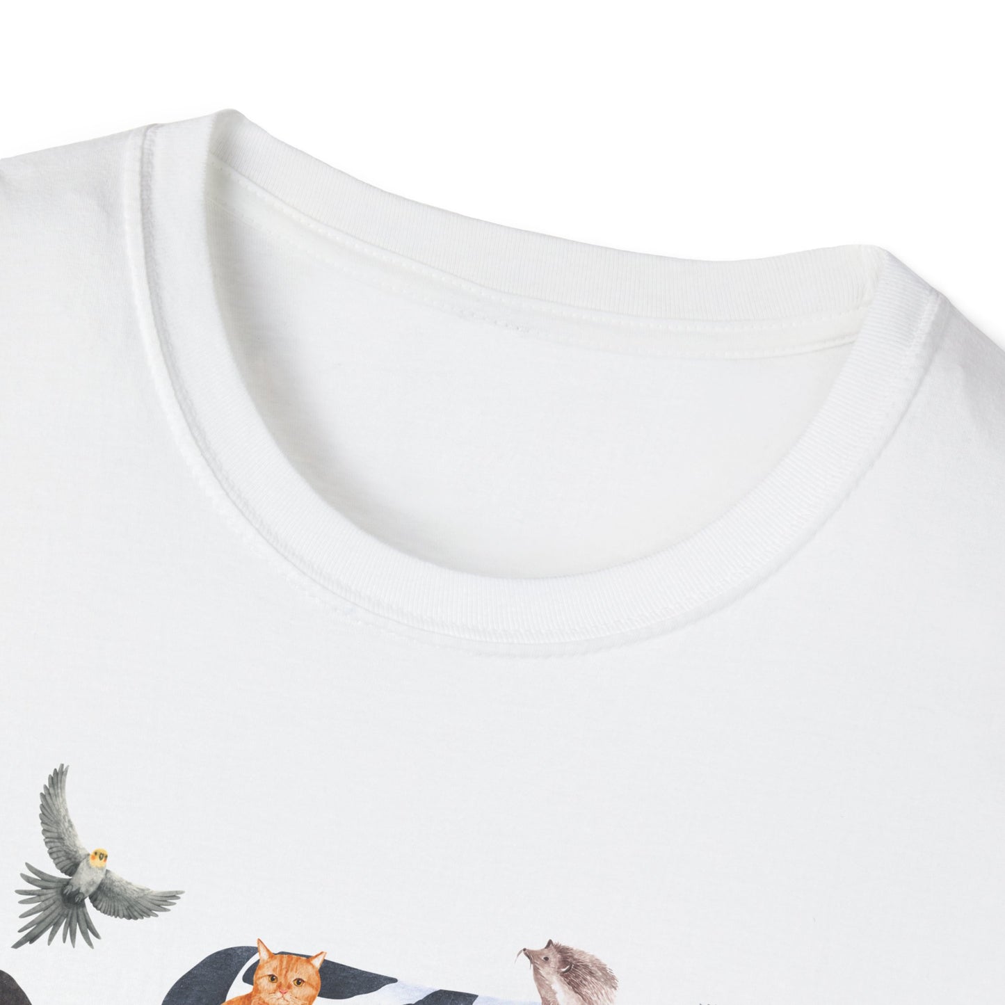 Pre-Vet Society Watercolor Animals Design Gildan Softstyle T-Shirt Unisex