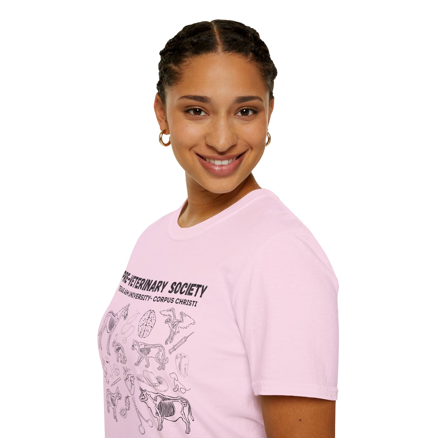 Pre-Vet Society Animal Anatomy Design Gildan Softstyle T-Shirt Unisex