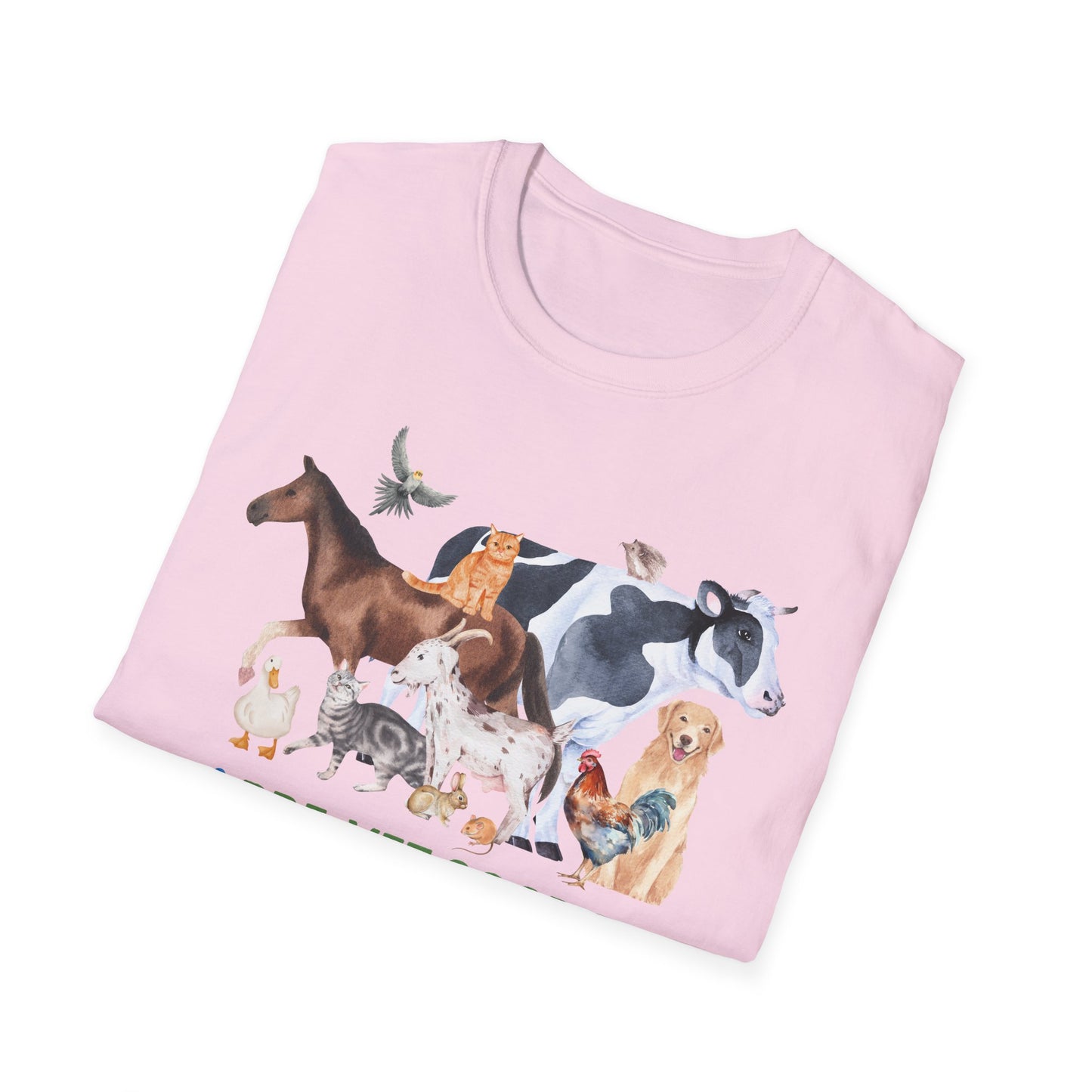 Pre-Vet Society Watercolor Animals Design Gildan Softstyle T-Shirt Unisex