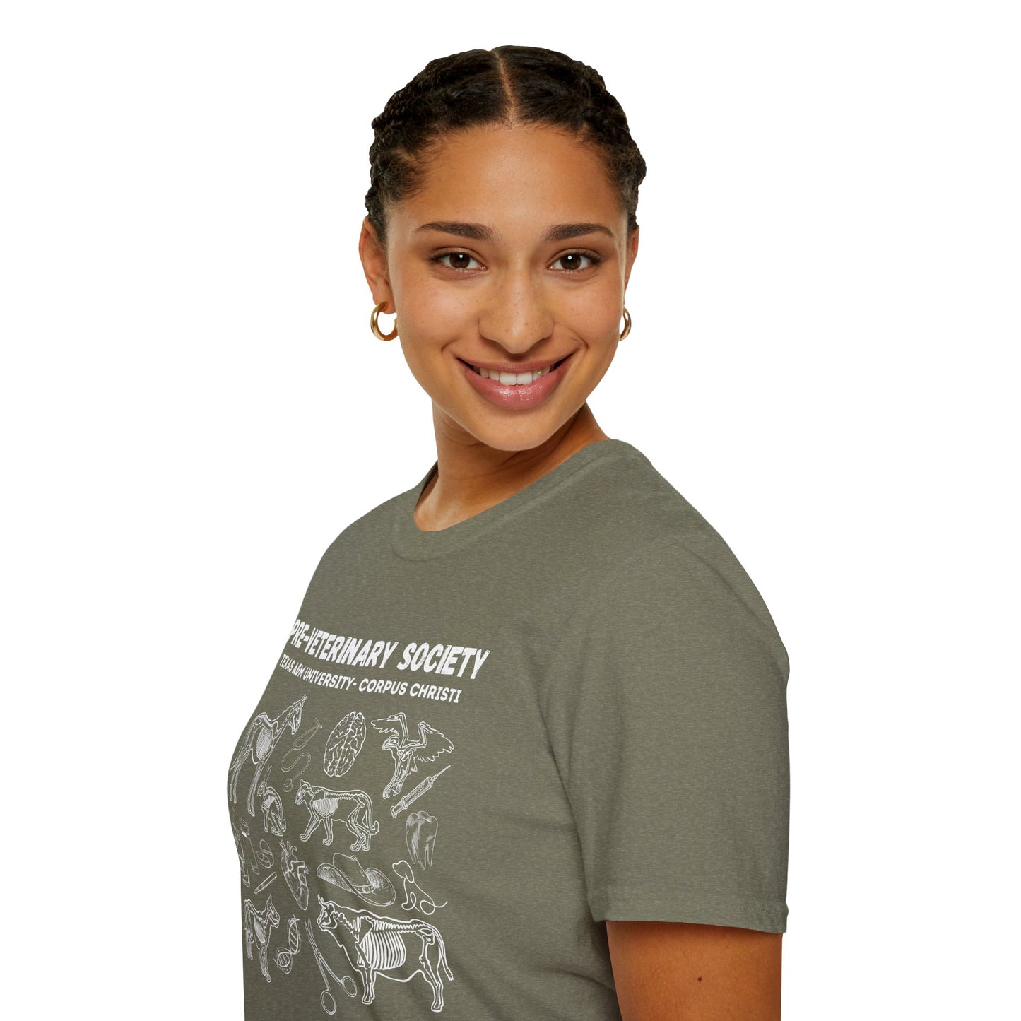Pre-Vet Society Animal Anatomy Design Gildan Softstyle T-Shirt Unisex