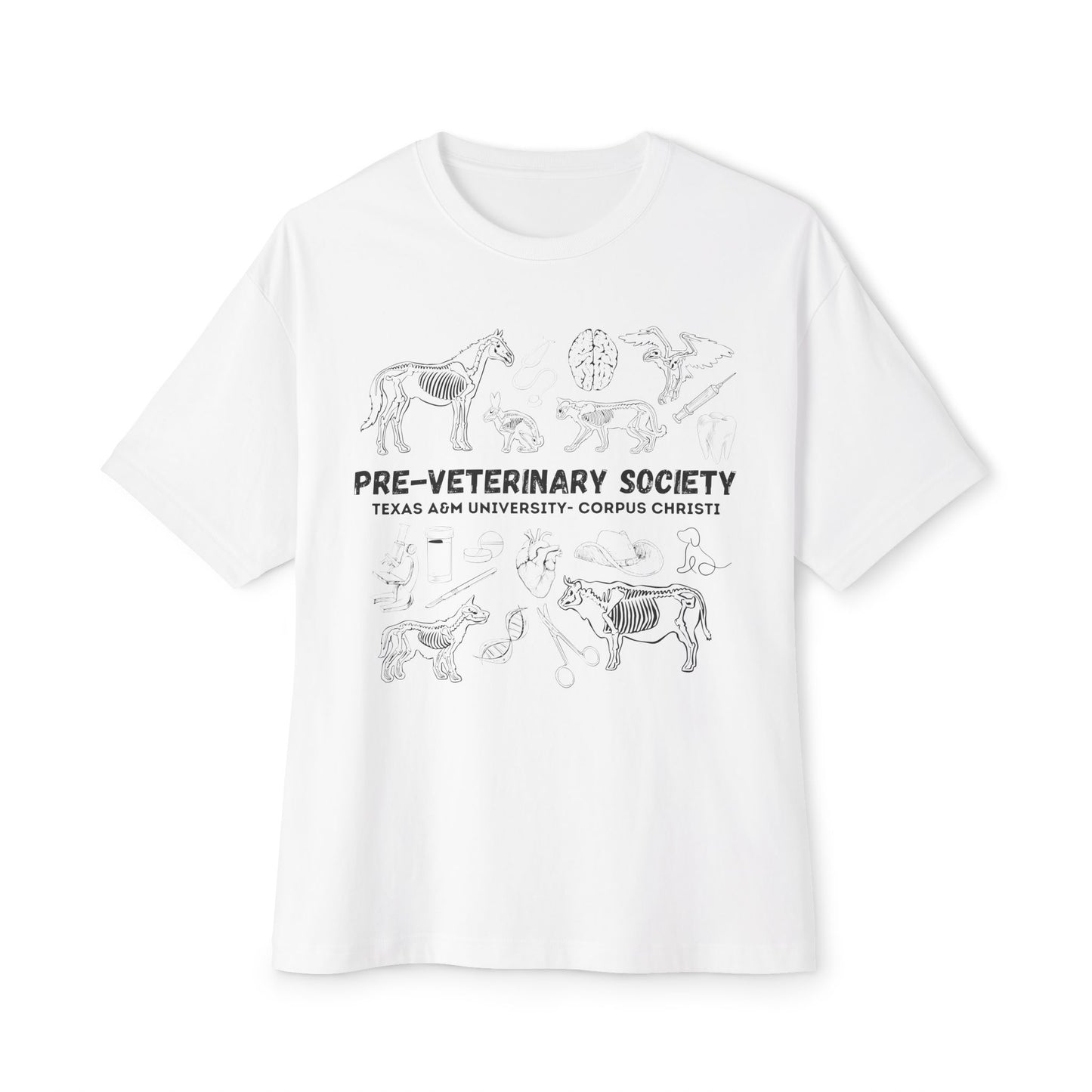Pre-Vet Society Animal Anatomy Bella Canvas Oversized Boxy Tee Unisex