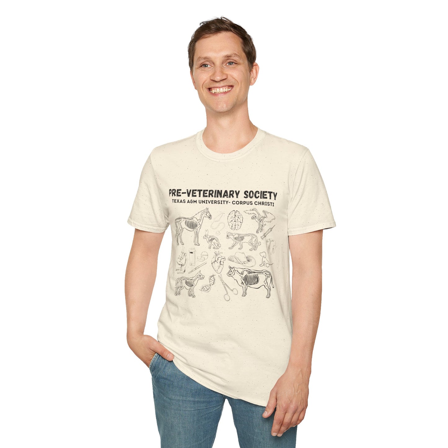 Pre-Vet Society Animal Anatomy Design Gildan Softstyle T-Shirt Unisex