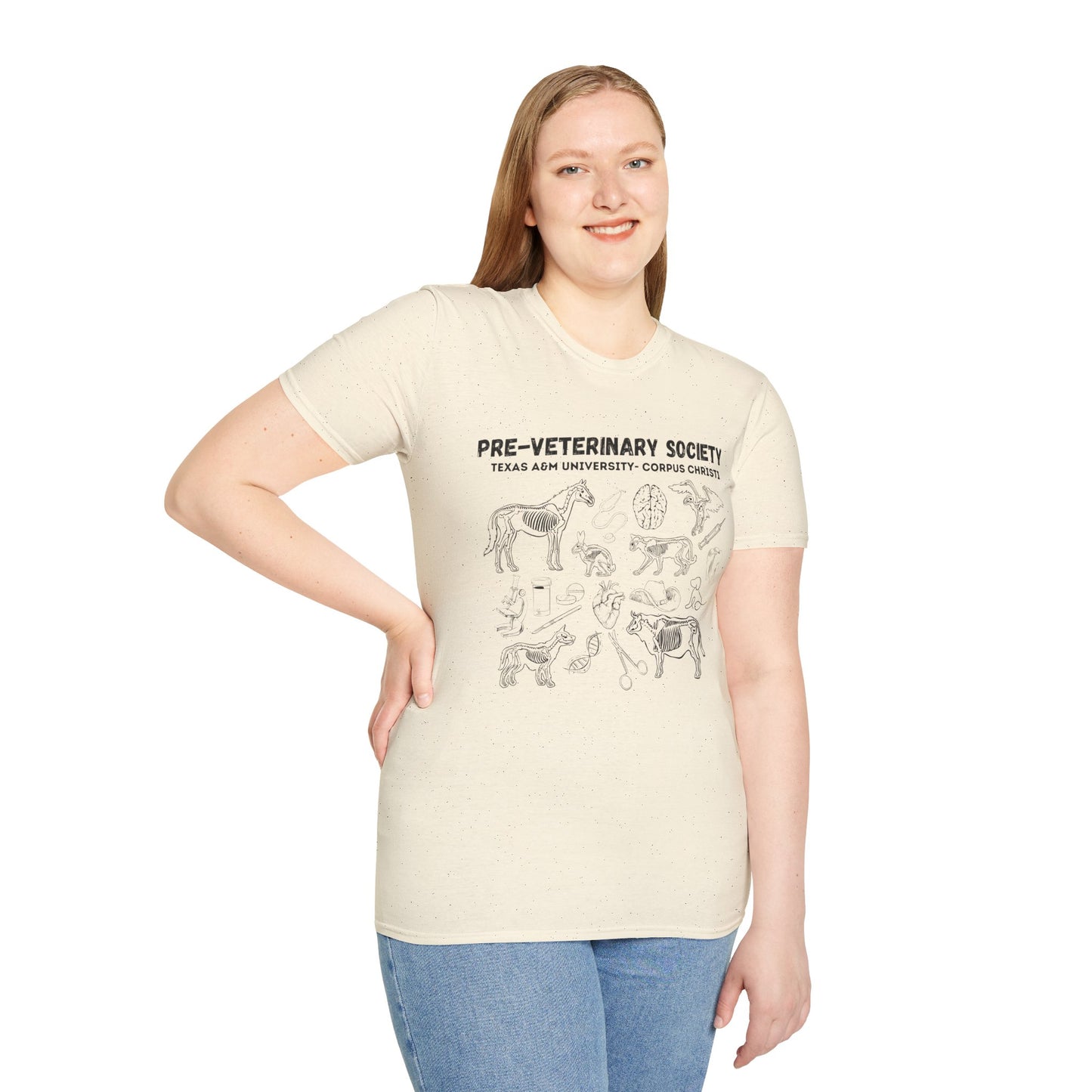 Pre-Vet Society Animal Anatomy Design Gildan Softstyle T-Shirt Unisex