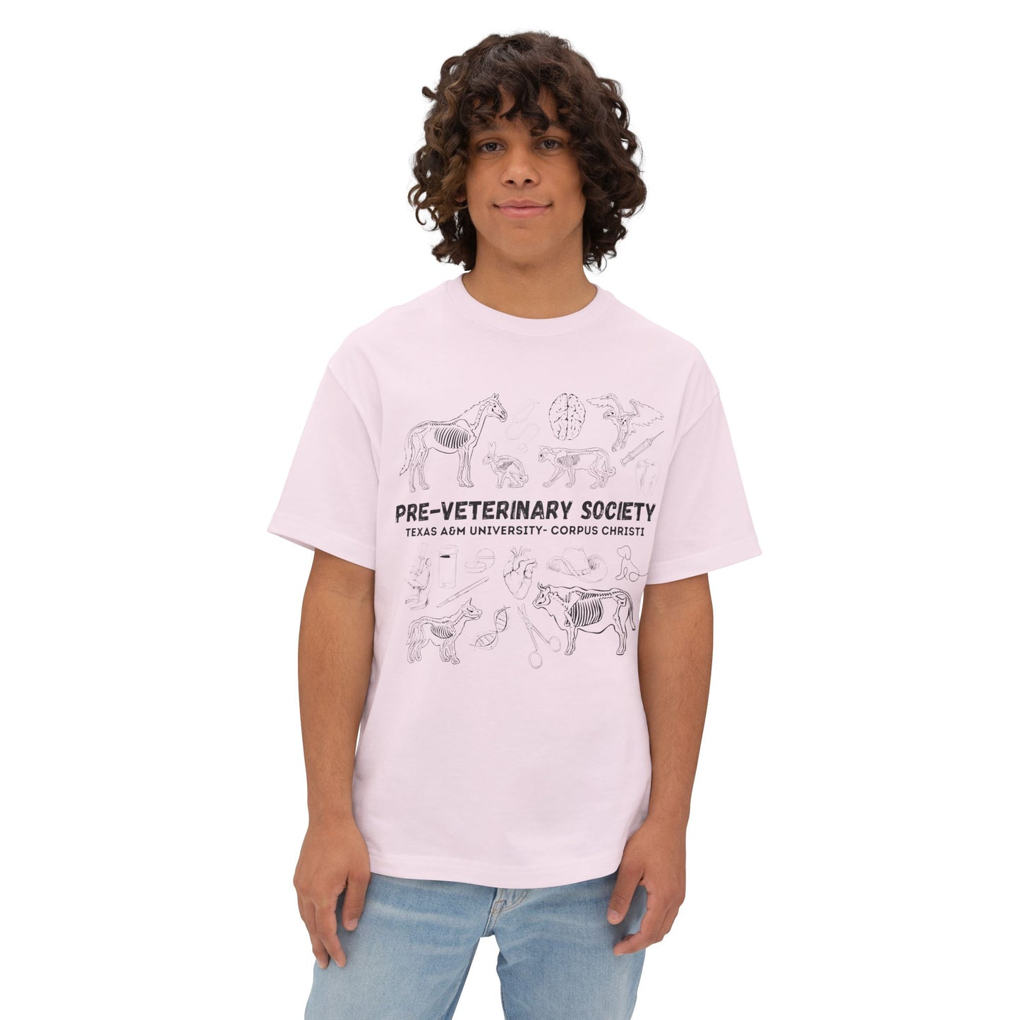 Pre-Vet Society Animal Anatomy Bella Canvas Oversized Boxy Tee Unisex