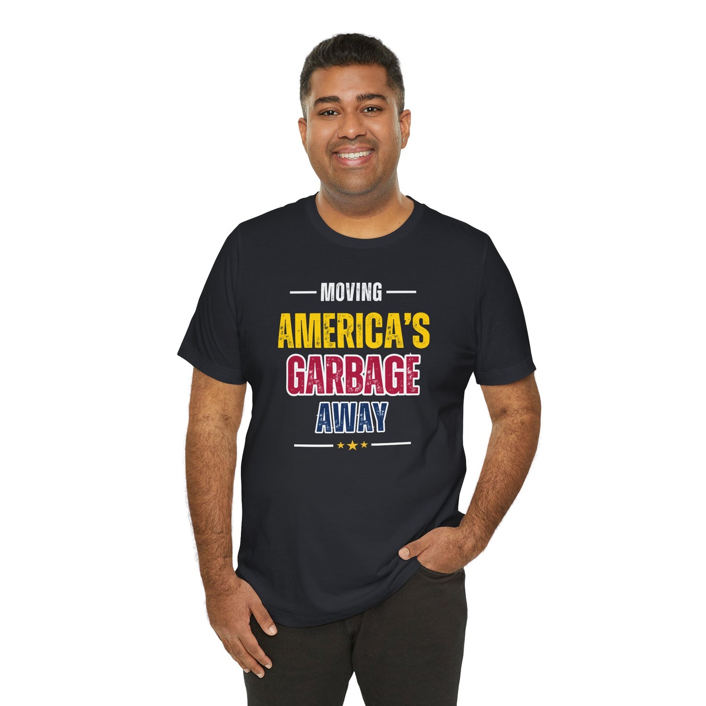 Ameritex Dumpsters "Moving America's Garbage Away" Unisex Bella Canvas Jersey Short Sleeve Tee