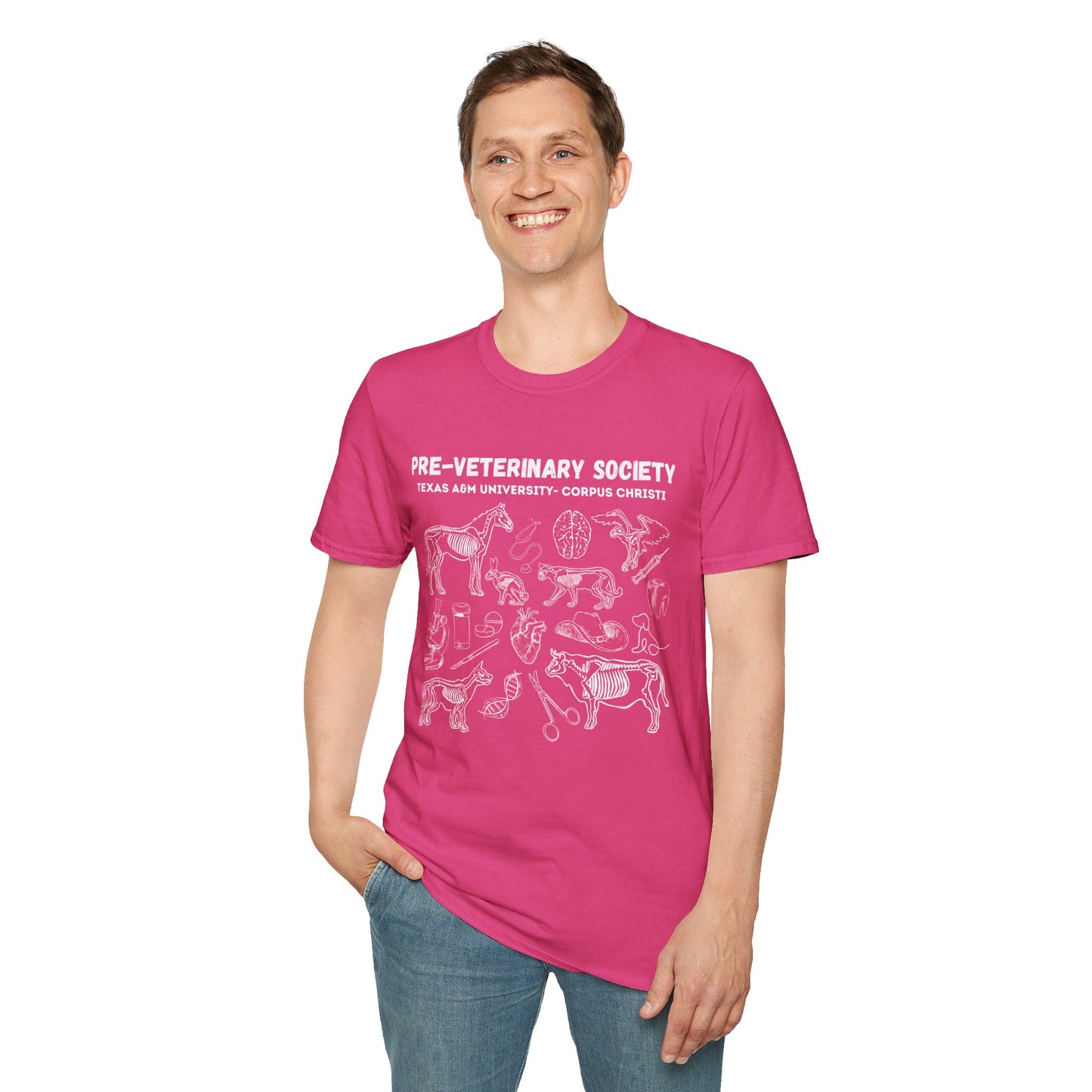Pre-Vet Society Animal Anatomy Design Gildan Softstyle T-Shirt Unisex