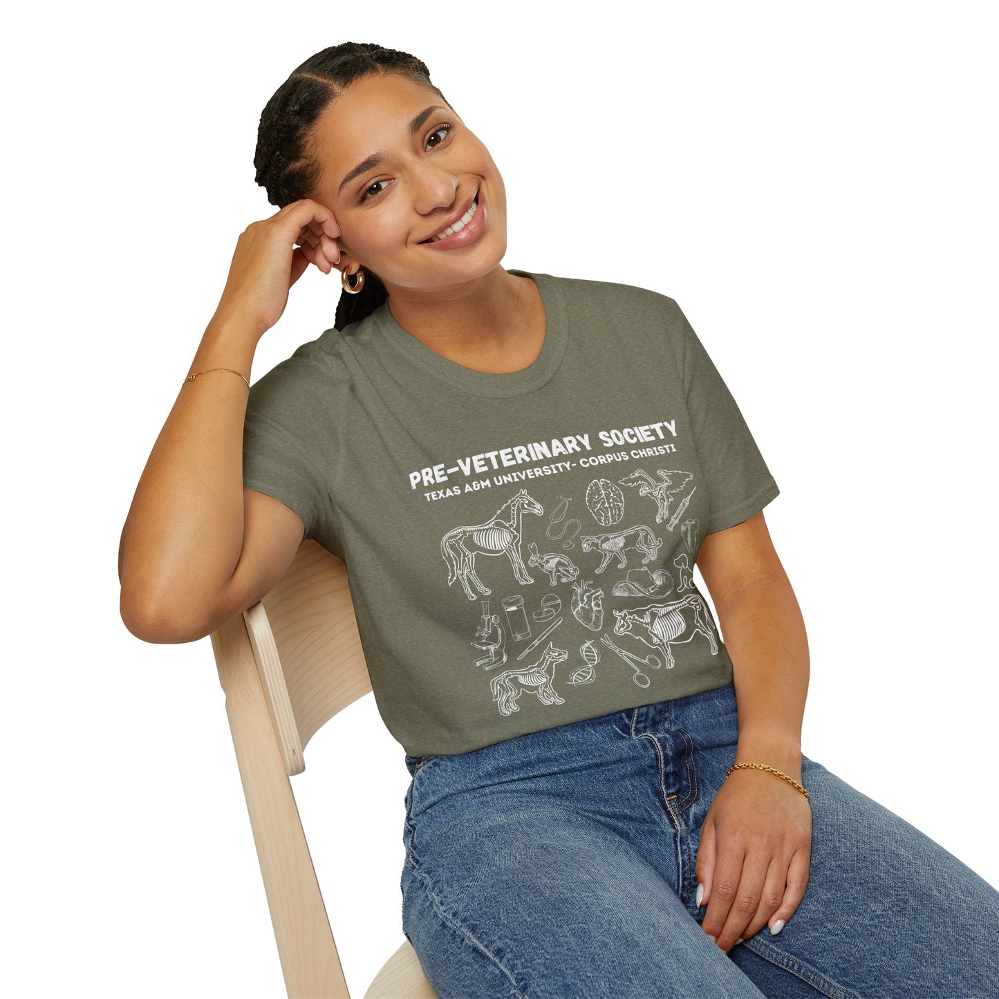 Pre-Vet Society Animal Anatomy Design Gildan Softstyle T-Shirt Unisex