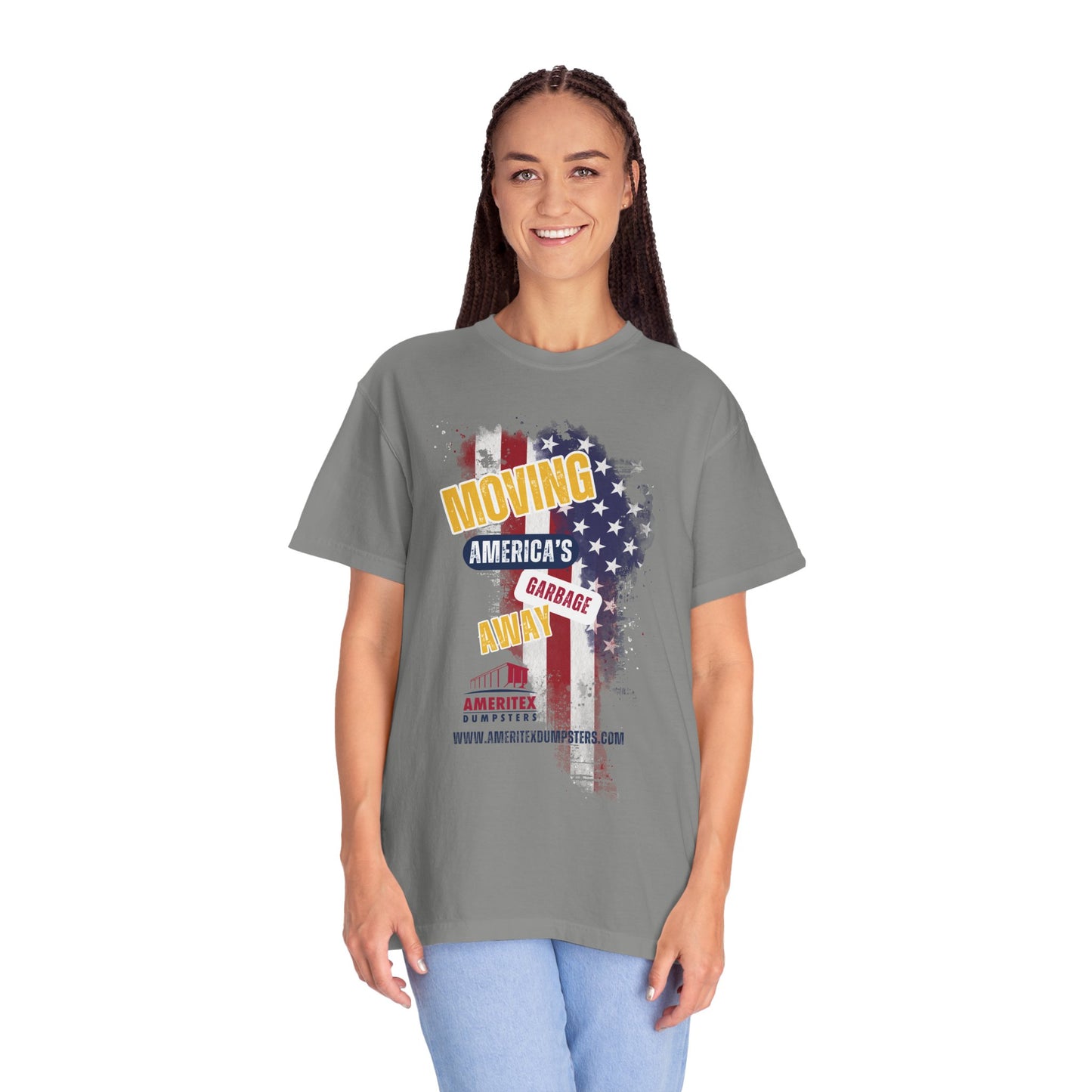 Ameritex Dumpsters "Moving America's Garbage Away" Style 2 Comfort Colors Garment-Dyed T-shirt Unisex