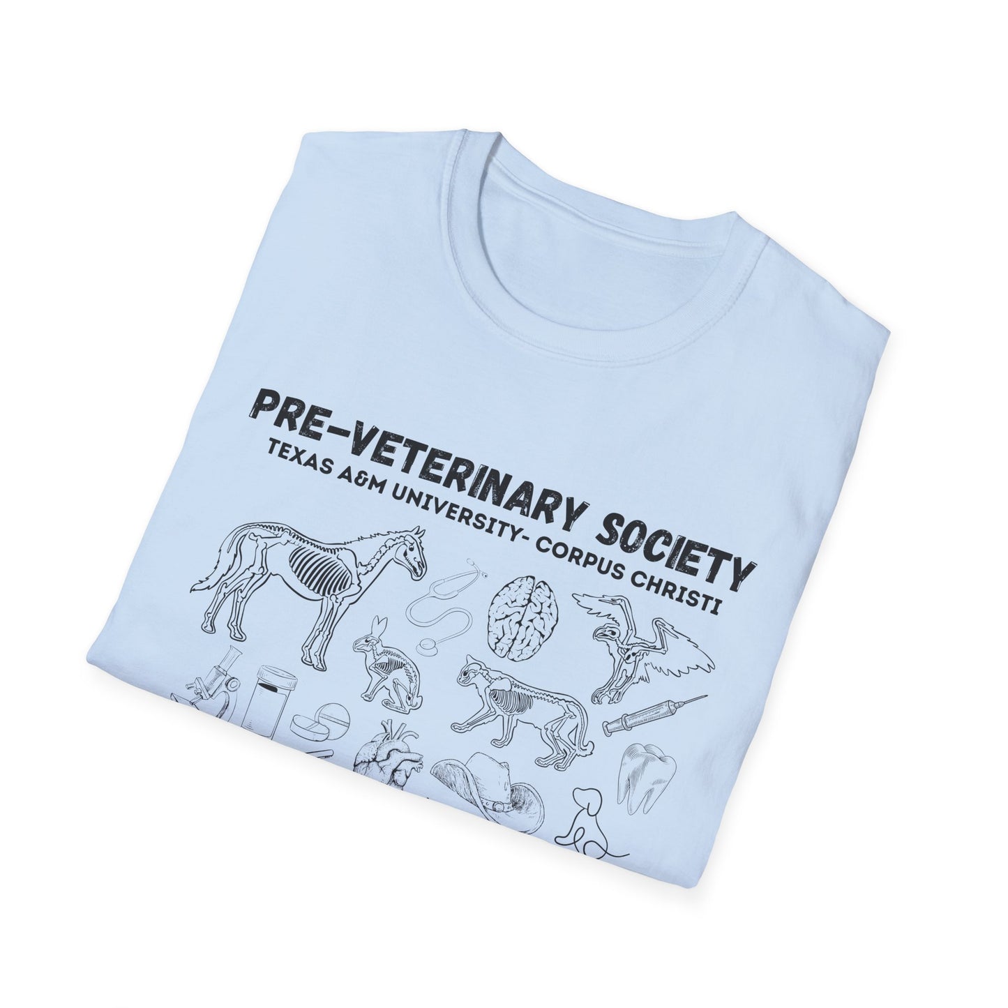 Pre-Vet Society Animal Anatomy Design Gildan Softstyle T-Shirt Unisex