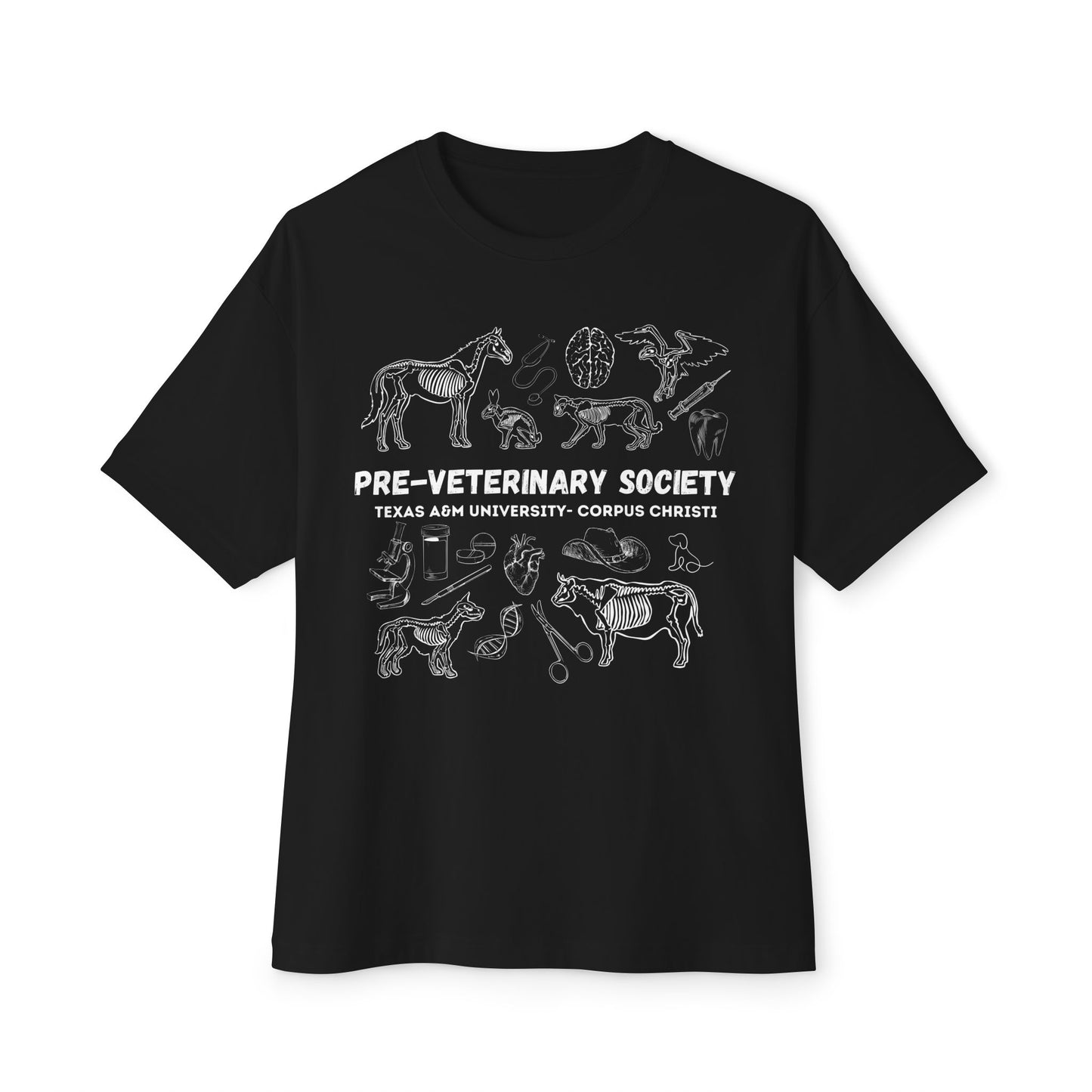 Pre-Vet Society Animal Anatomy Bella Canvas Oversized Boxy Tee Unisex