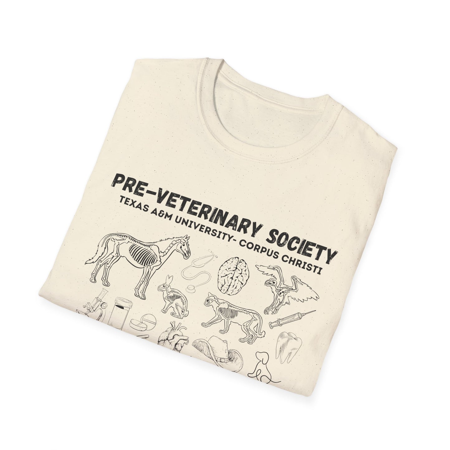 Pre-Vet Society Animal Anatomy Design Gildan Softstyle T-Shirt Unisex
