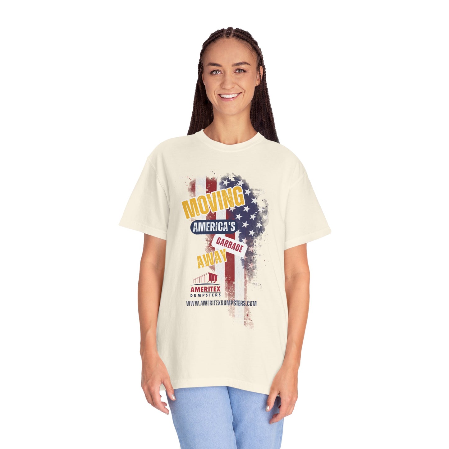 Ameritex Dumpsters "Moving America's Garbage Away" Style 2 Comfort Colors Garment-Dyed T-shirt Unisex