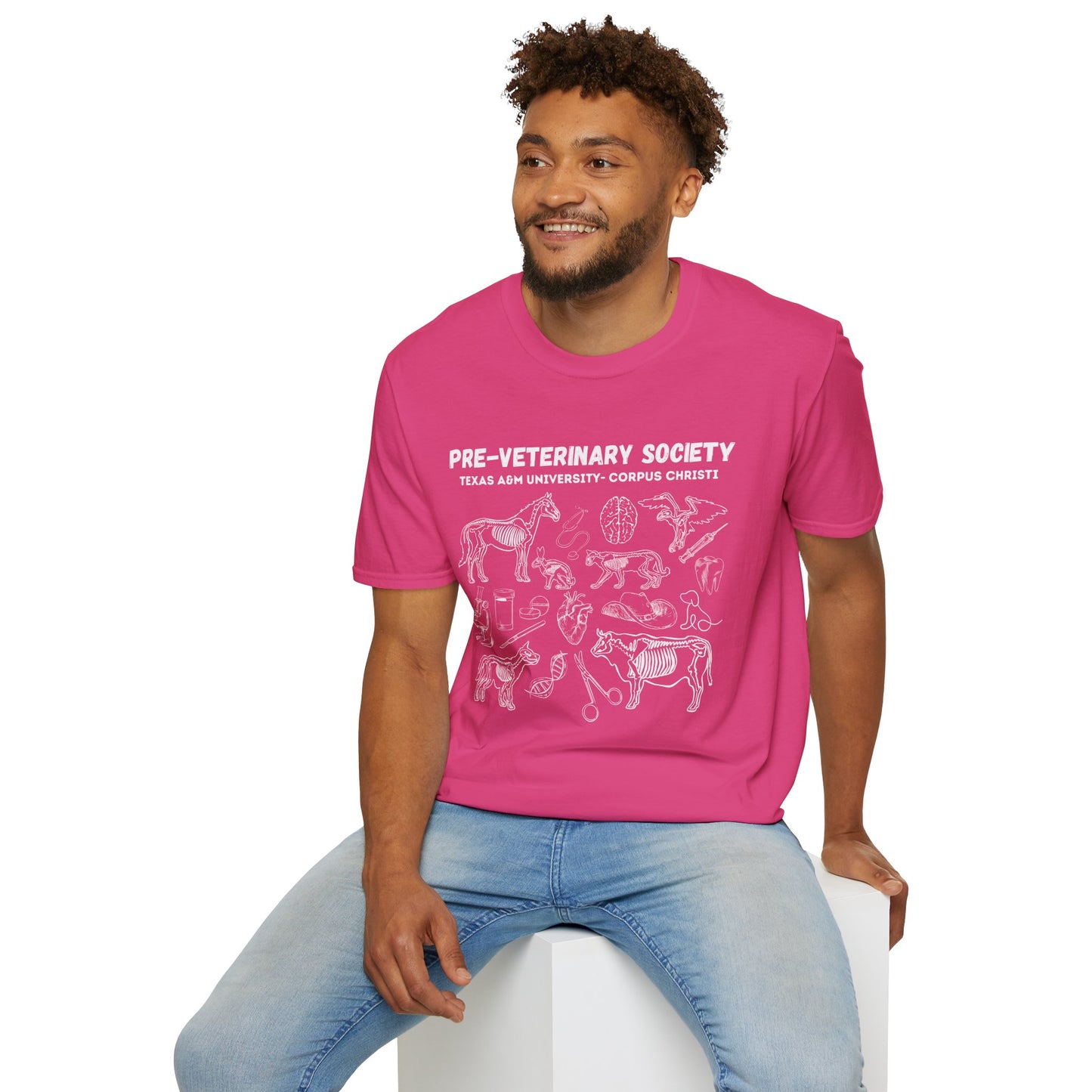 Pre-Vet Society Animal Anatomy Design Gildan Softstyle T-Shirt Unisex