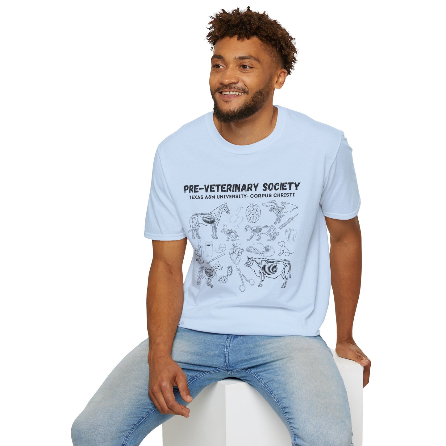 Pre-Vet Society Animal Anatomy Design Gildan Softstyle T-Shirt Unisex