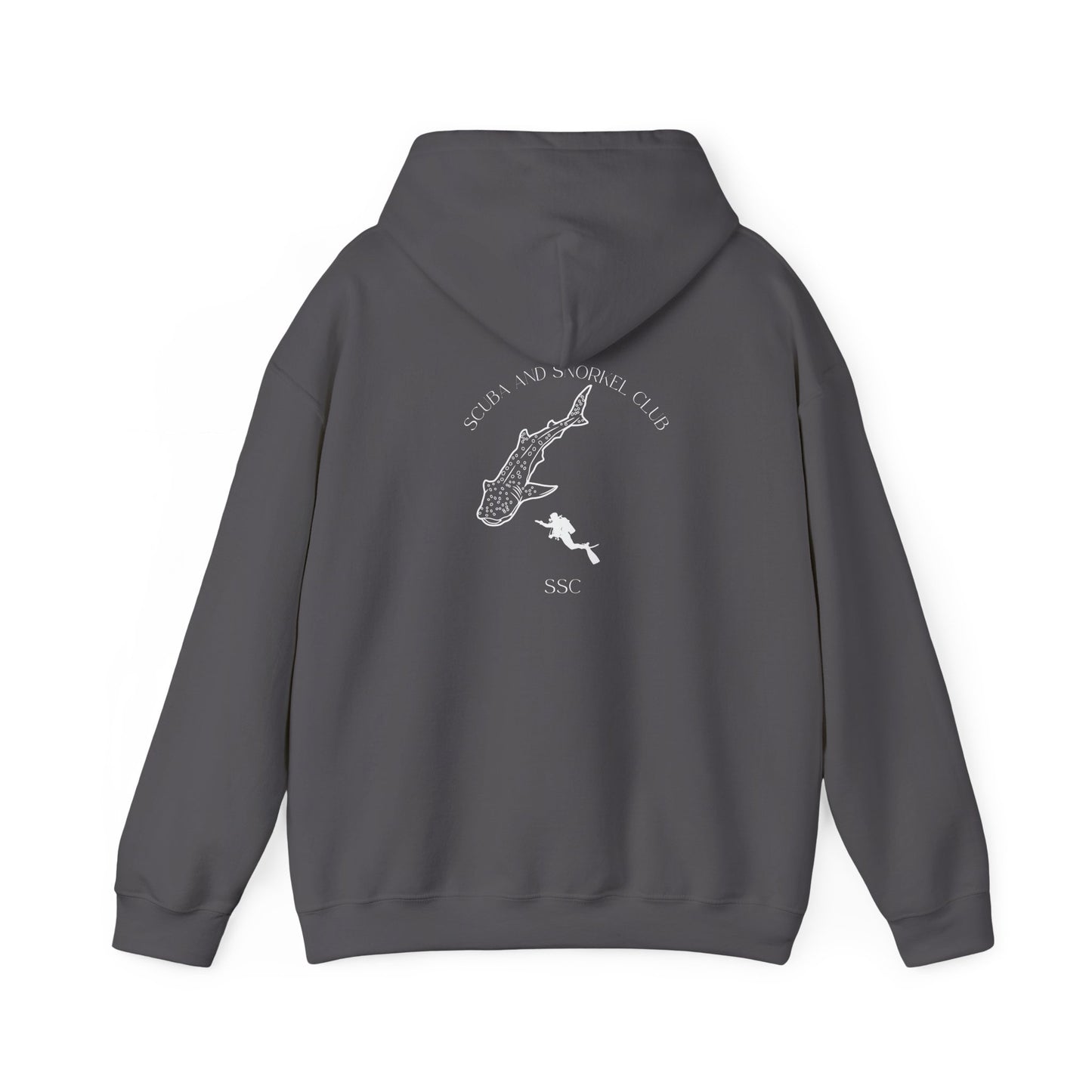 SSC Pullover Hoodie | Front Logo & Whale Shark Back (Unisex) – Perfect for Cozy Days and Gifts