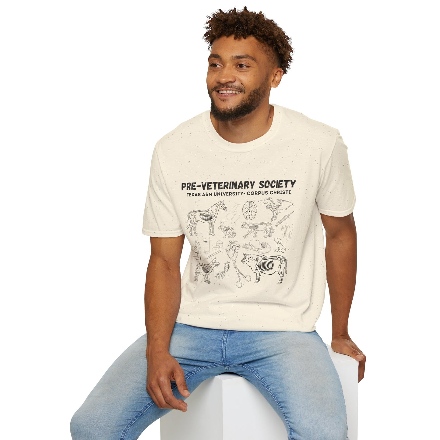 Pre-Vet Society Animal Anatomy Design Gildan Softstyle T-Shirt Unisex
