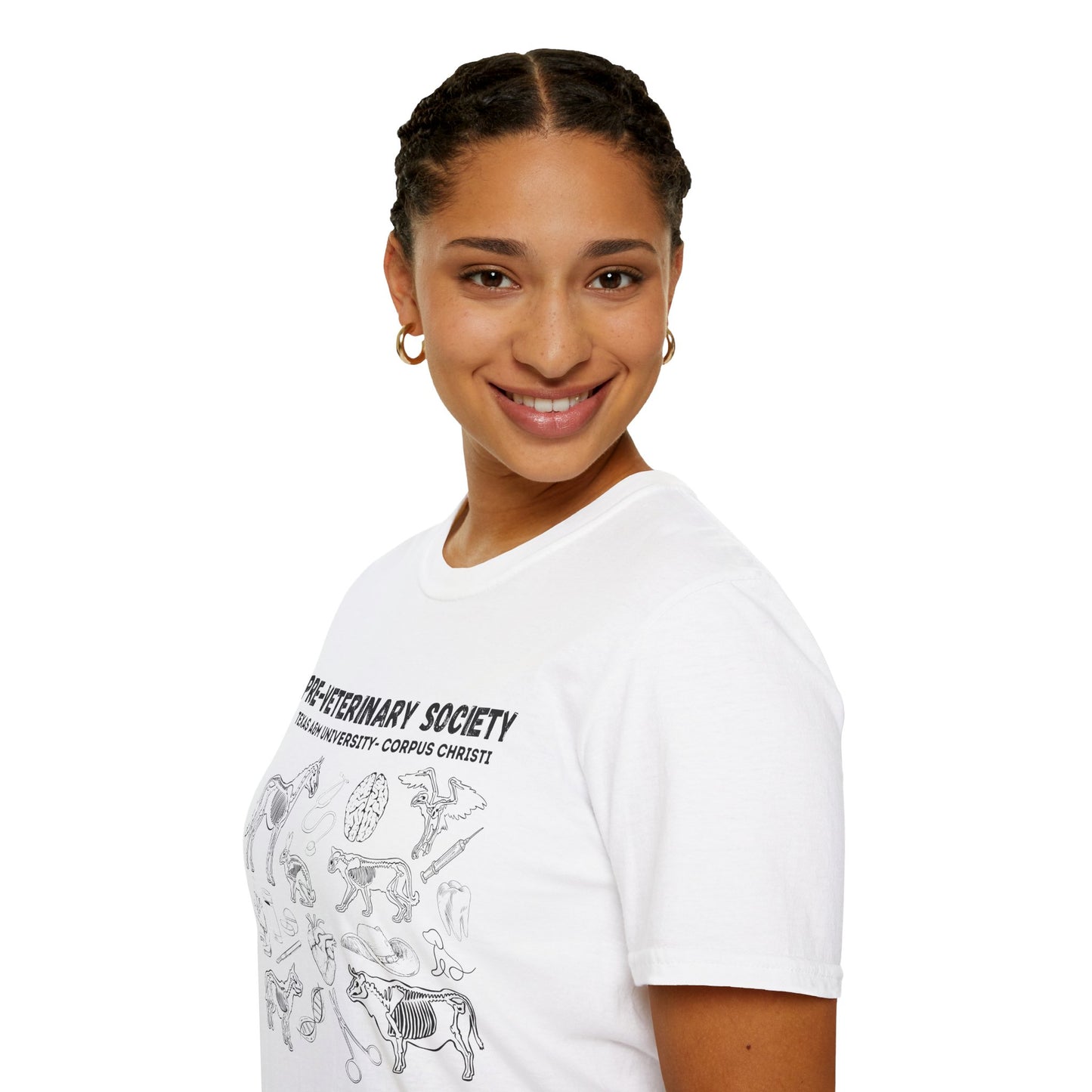 Pre-Vet Society Animal Anatomy Design Gildan Softstyle T-Shirt Unisex
