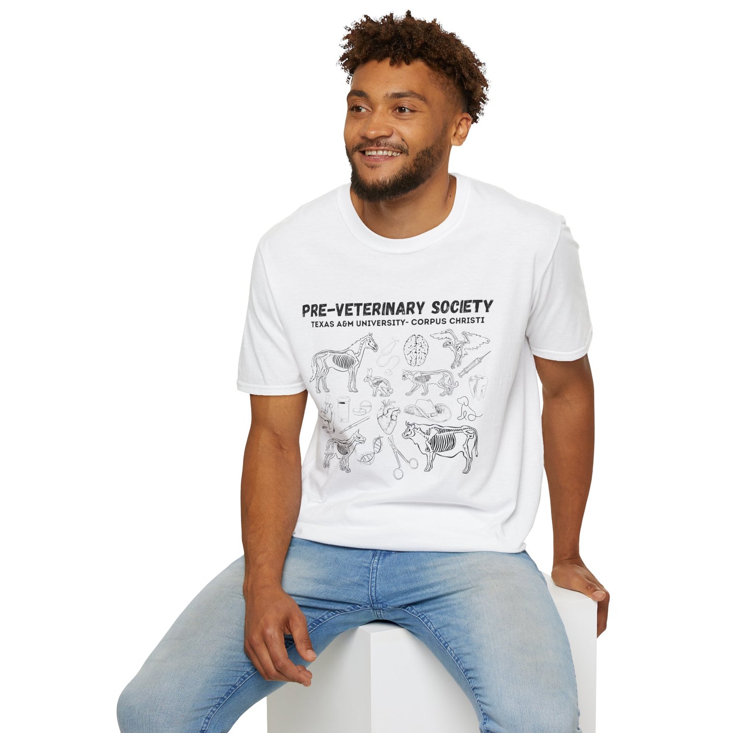 Pre-Vet Society Animal Anatomy Design Gildan Softstyle T-Shirt Unisex