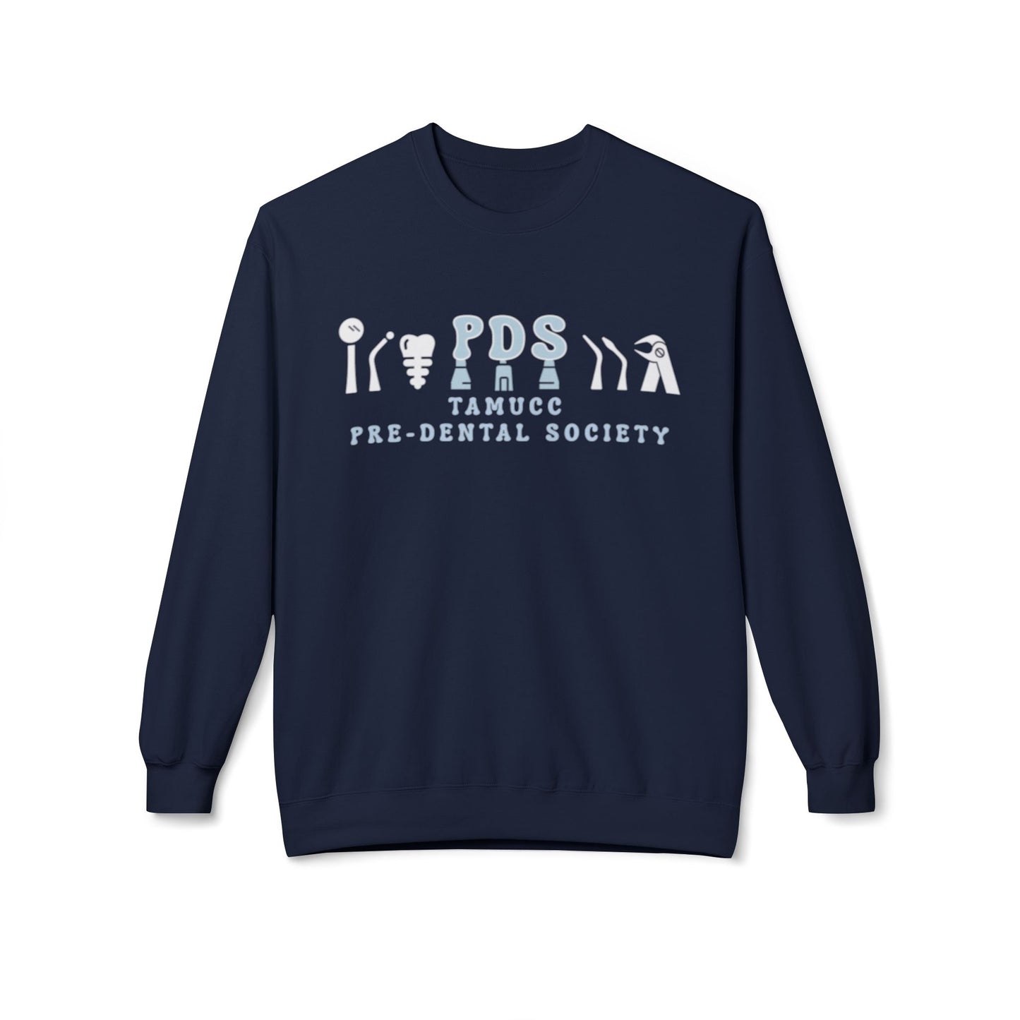 Pre-Dental Society (PDS) Dental Tool Logo Sweatshirt | Gildan Midweight Softstyle Fleece Unisex