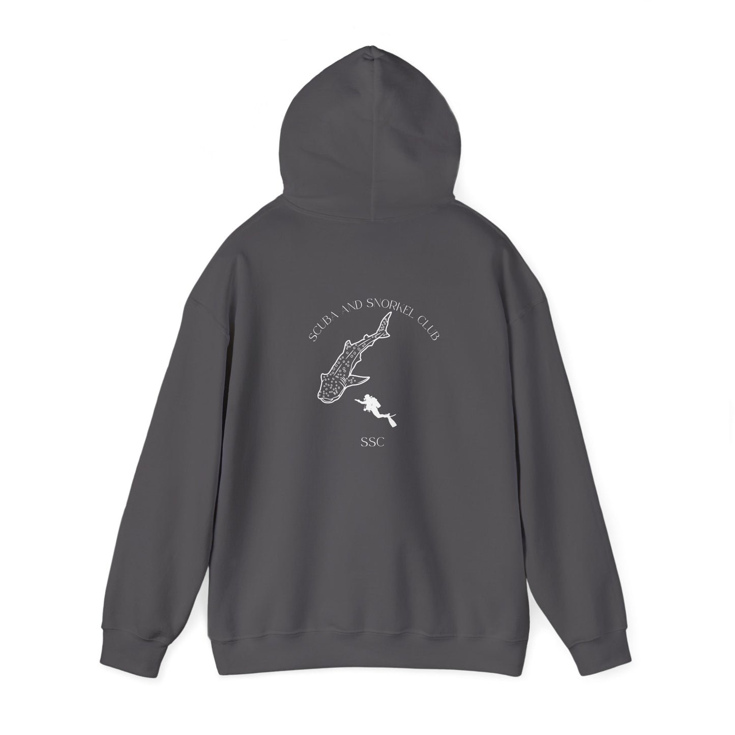 SSC Pullover Hoodie | Front Logo & Whale Shark Back (Unisex) – Perfect for Cozy Days and Gifts